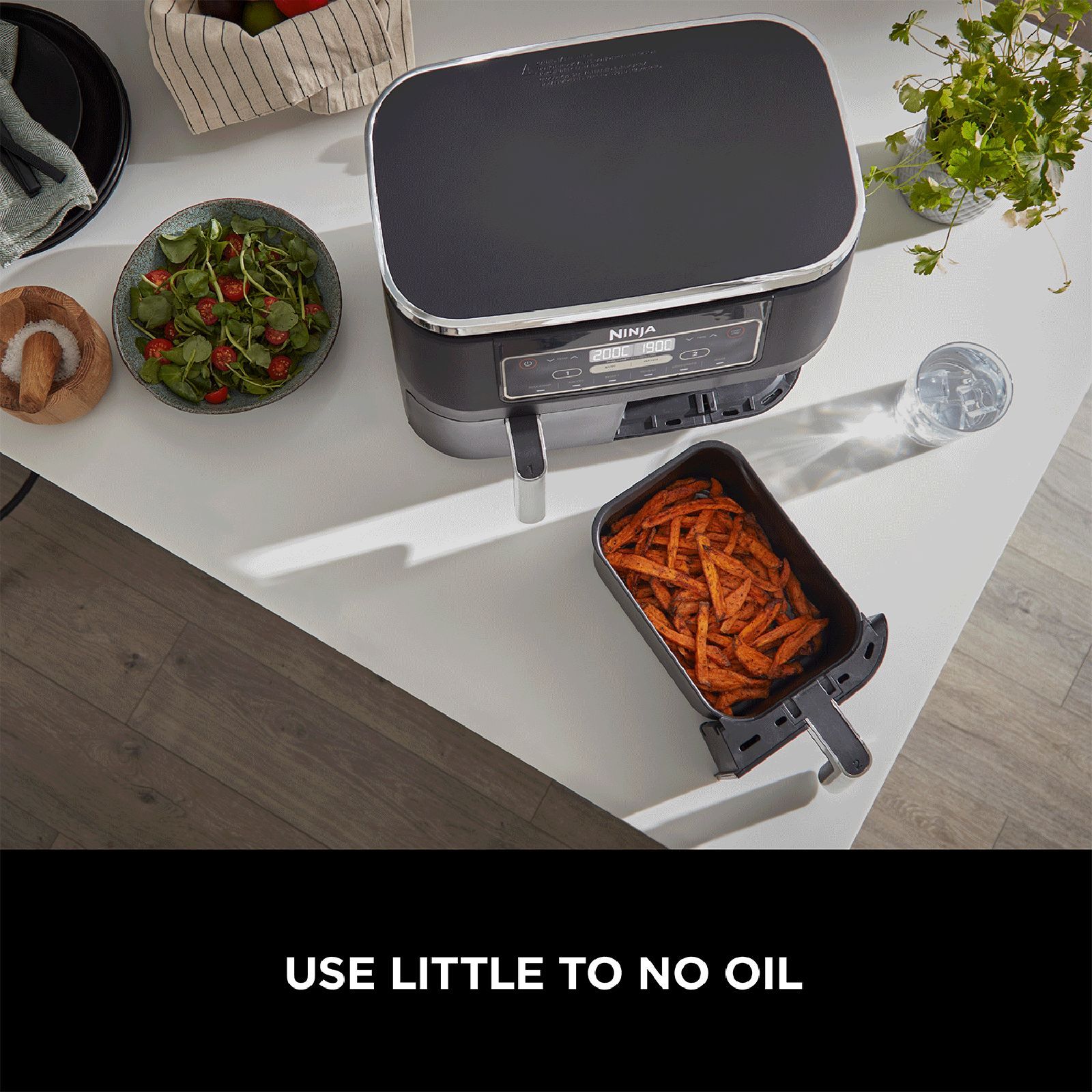 Ninja Foodi DualZone 7.6L 2470 Watt Digital Air Fryer with Max Crisp Technology (Black)_3
