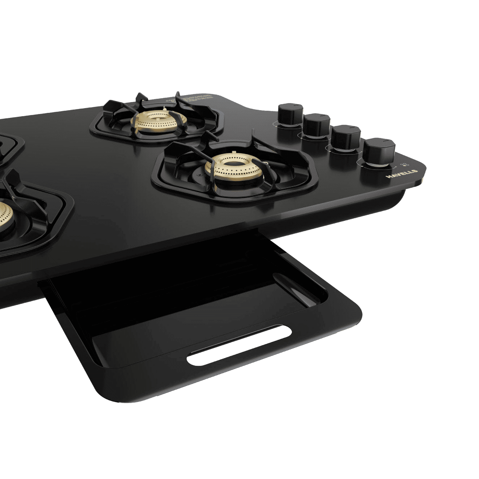 Havells Hexa Toughened Glass Top 4 Burner Automatic Gas Stove (Jointless Pan Support, Black) Havells Hexa Toughened Glass Top 4 Burner Automatic Gas Stove (Jointless Pan Support, Black)_5