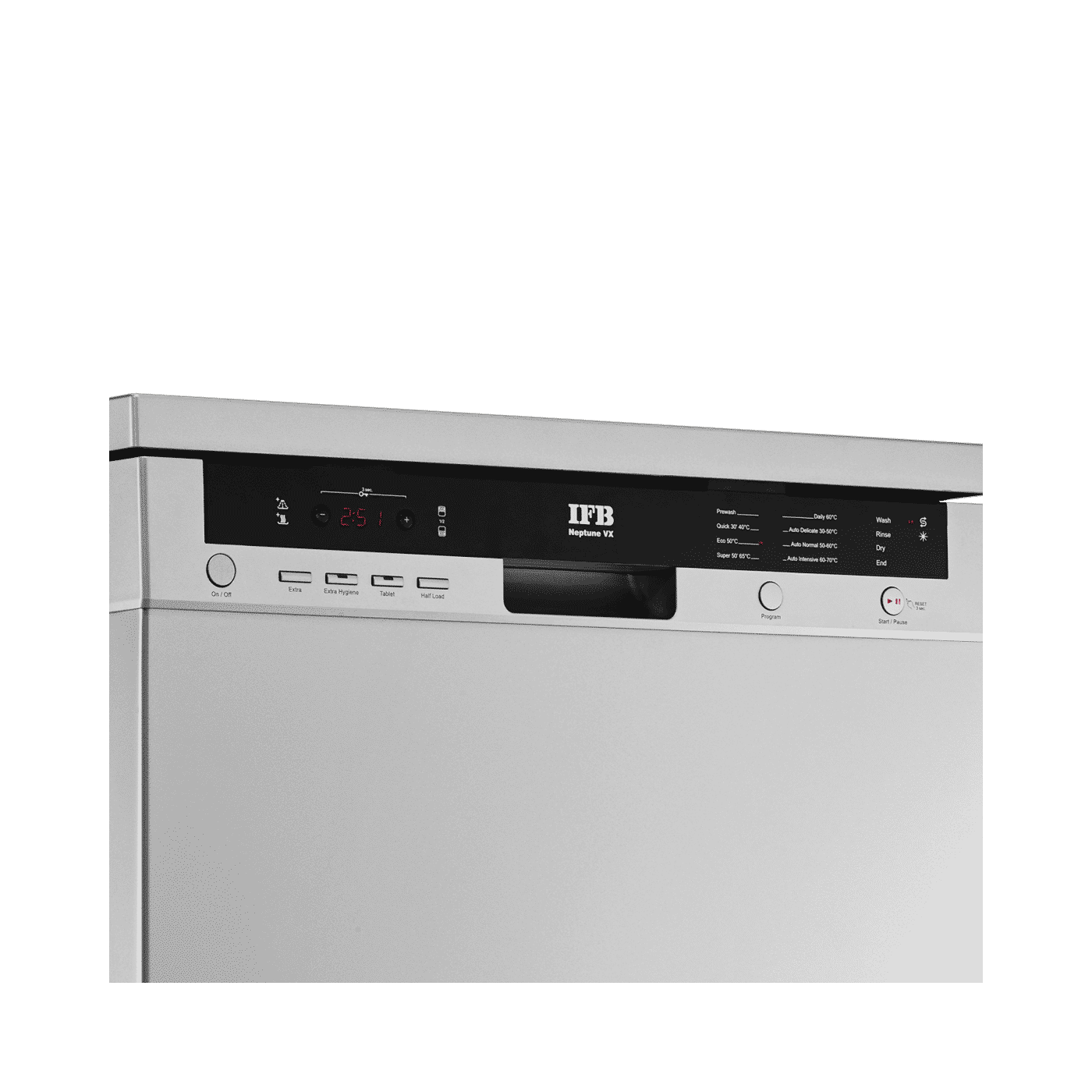 IFB Neptune VX 12 Place Settings Free Standing Dishwasher with Hot Water Wash (Dark Silver)_15