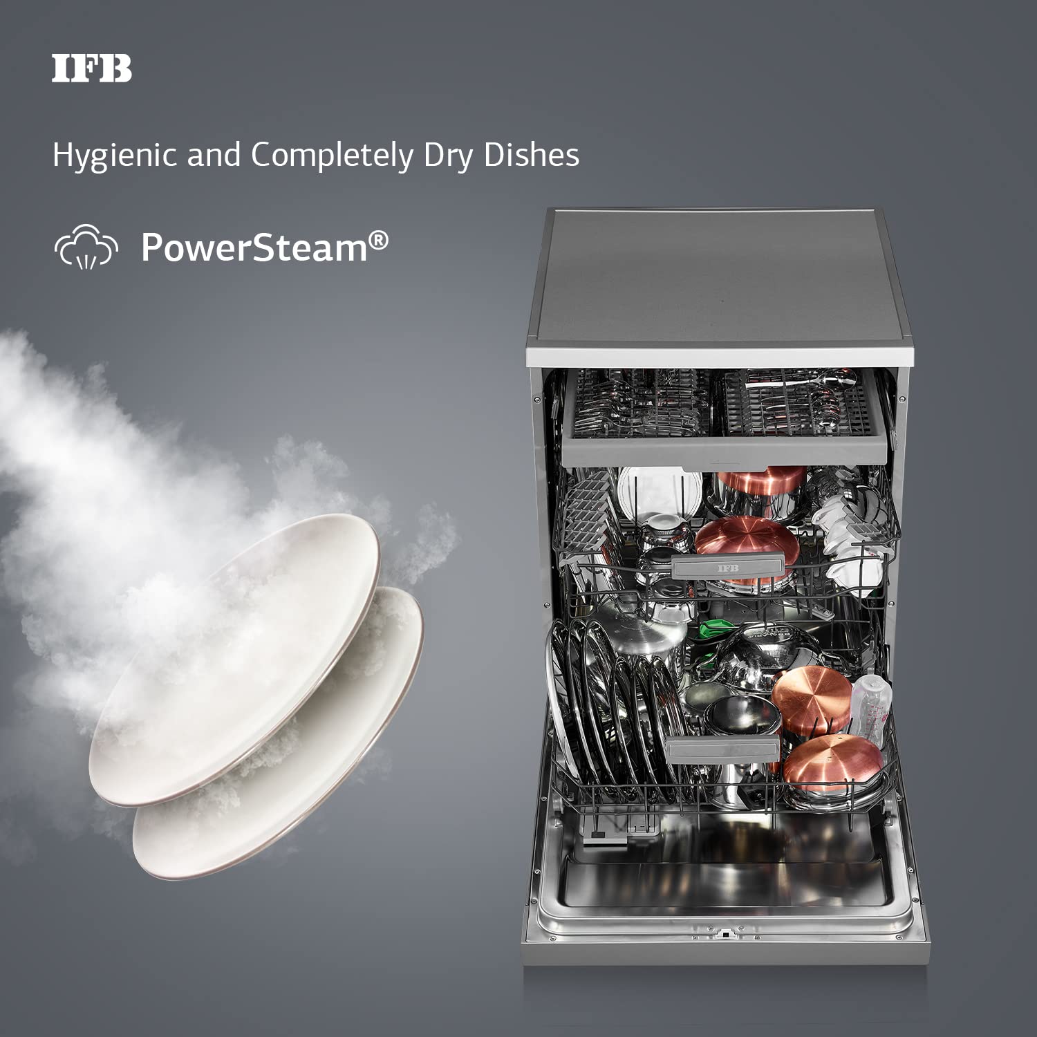 IFB Neptune SX1 15 Place Settings Free Standing Dishwasher with Hot Water Wash (Stainless Steel)_10