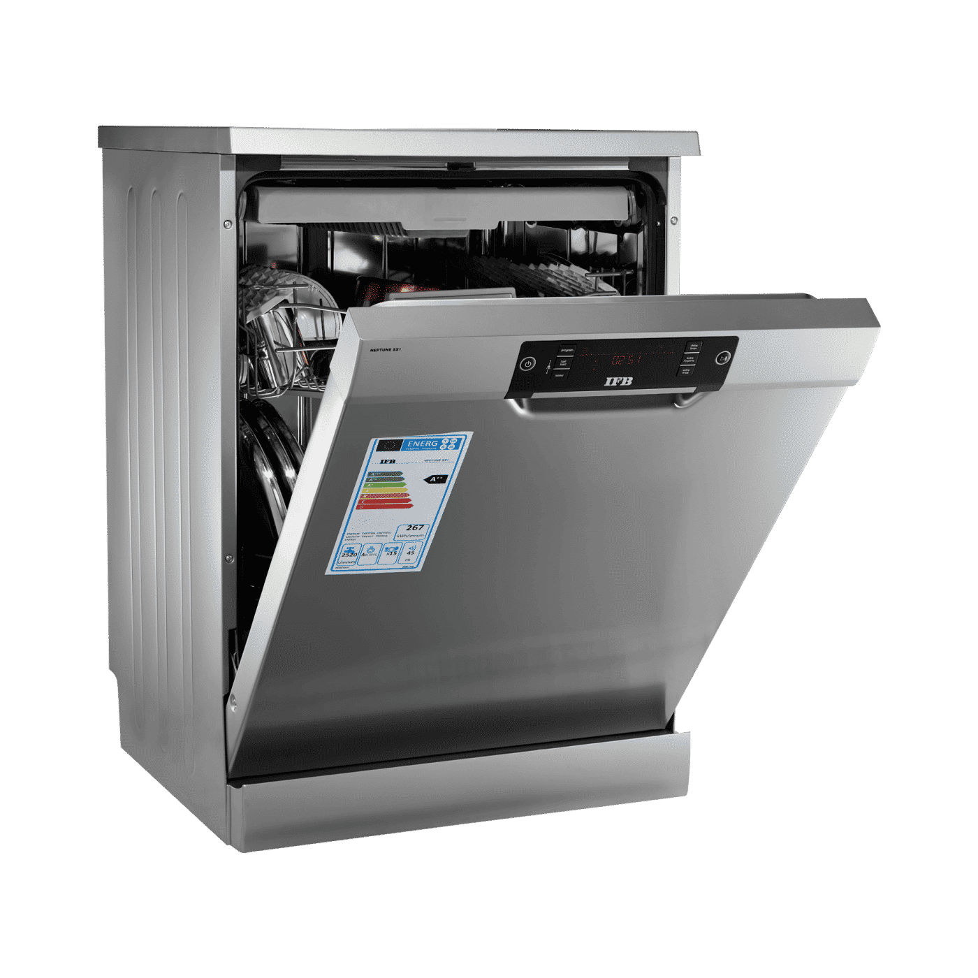 IFB Neptune SX1 15 Place Settings Free Standing Dishwasher with Hot Water Wash (Stainless Steel)_12