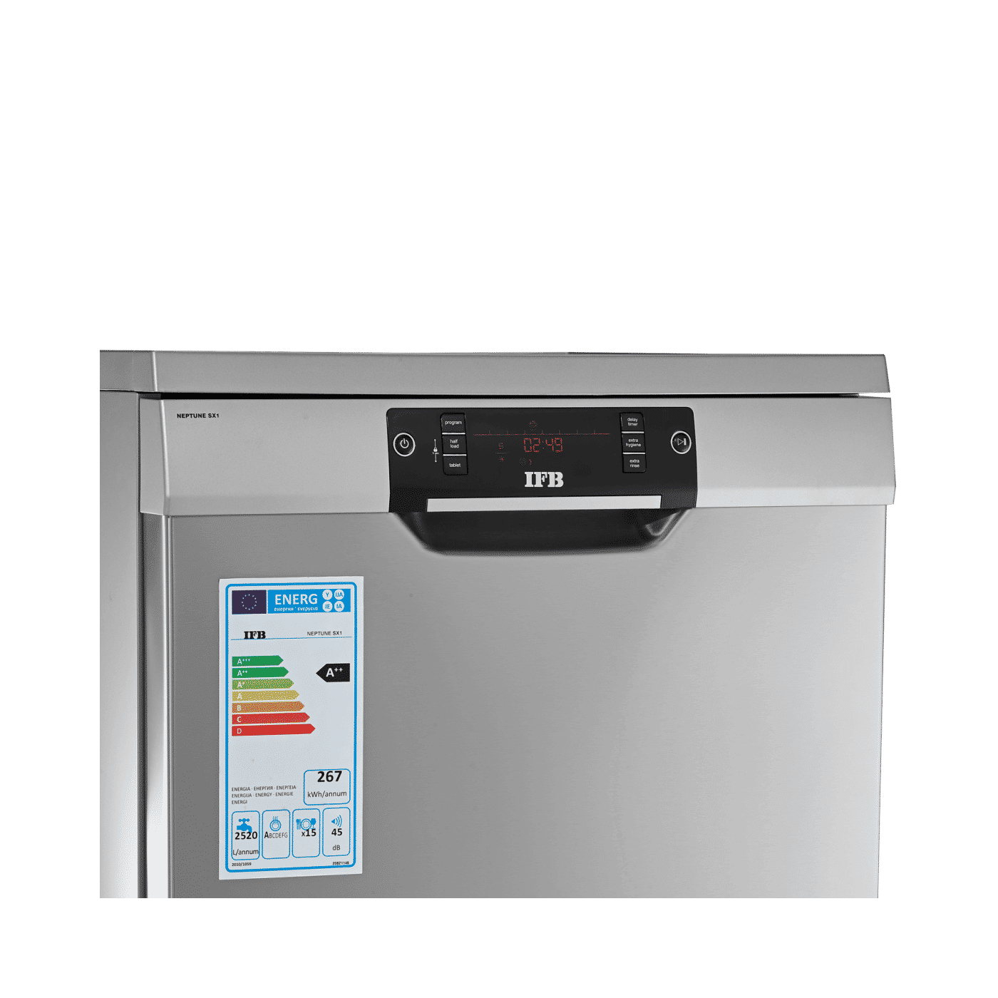 IFB Neptune SX1 15 Place Settings Free Standing Dishwasher with Hot Water Wash (Stainless Steel)_4