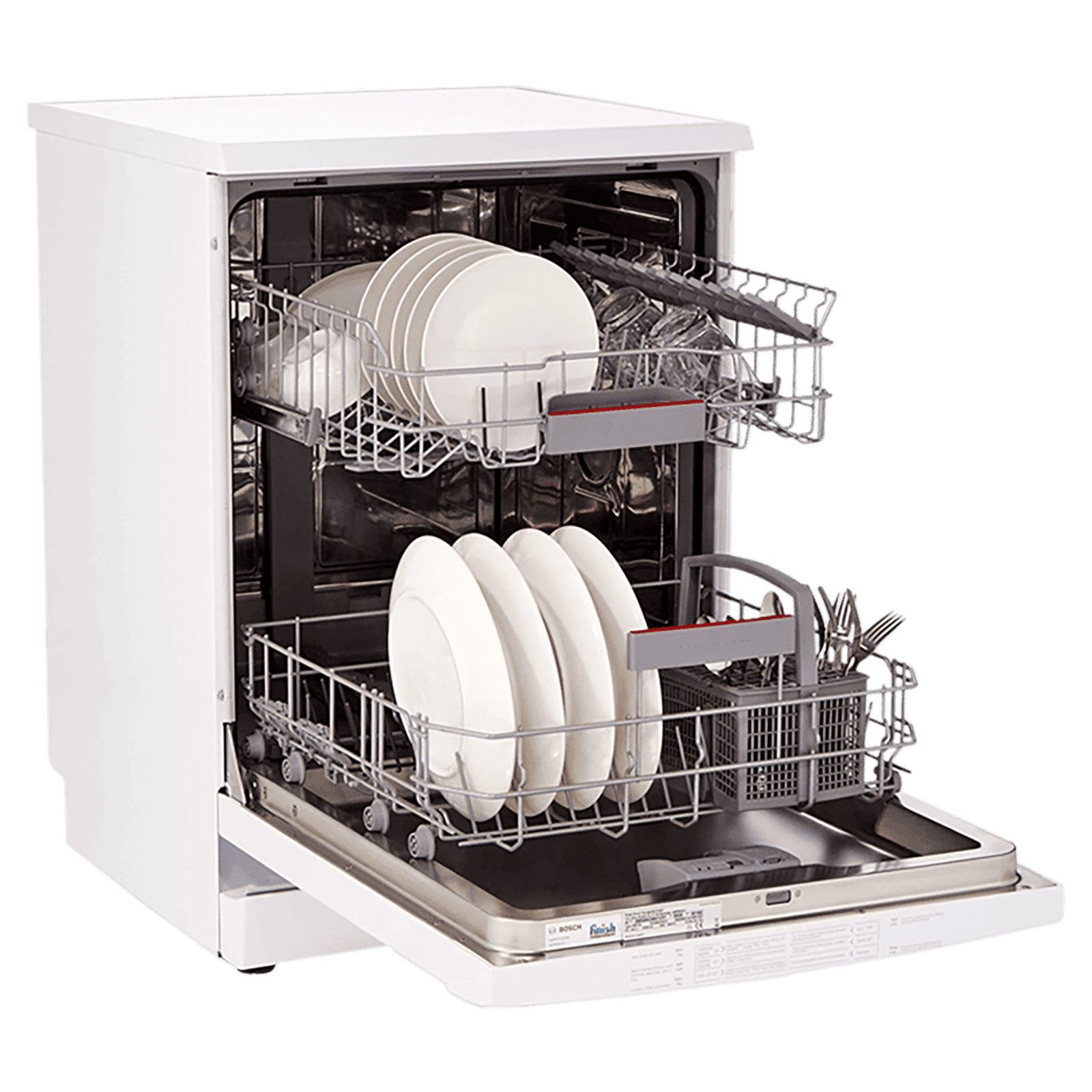 BOSCH Series 6 13 Place Settings Free Standing Dishwasher with Glass Protection Technology (White)_5