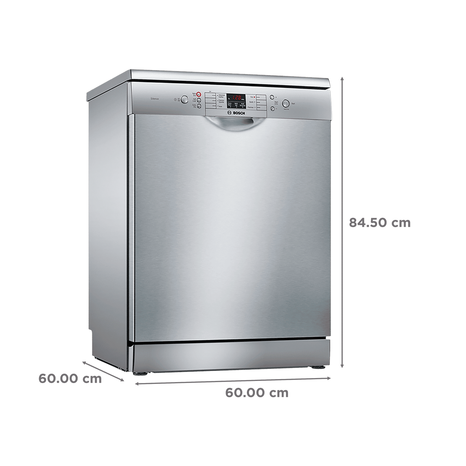 BOSCH Series 6 13 Place Settings Free Standing Dishwasher with Glass Protection Technology (Silver Inox)_2