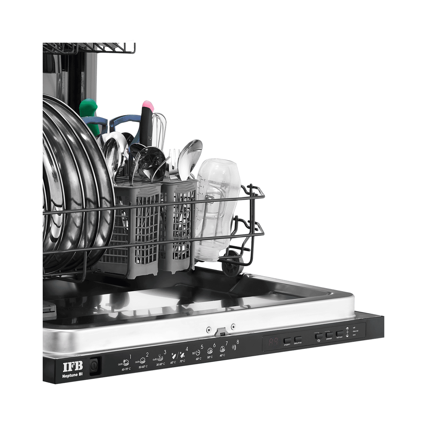 IFB Neptune BI 12 Place Settings Built-in Dishwasher with Hot Water Wash (Silver)_7