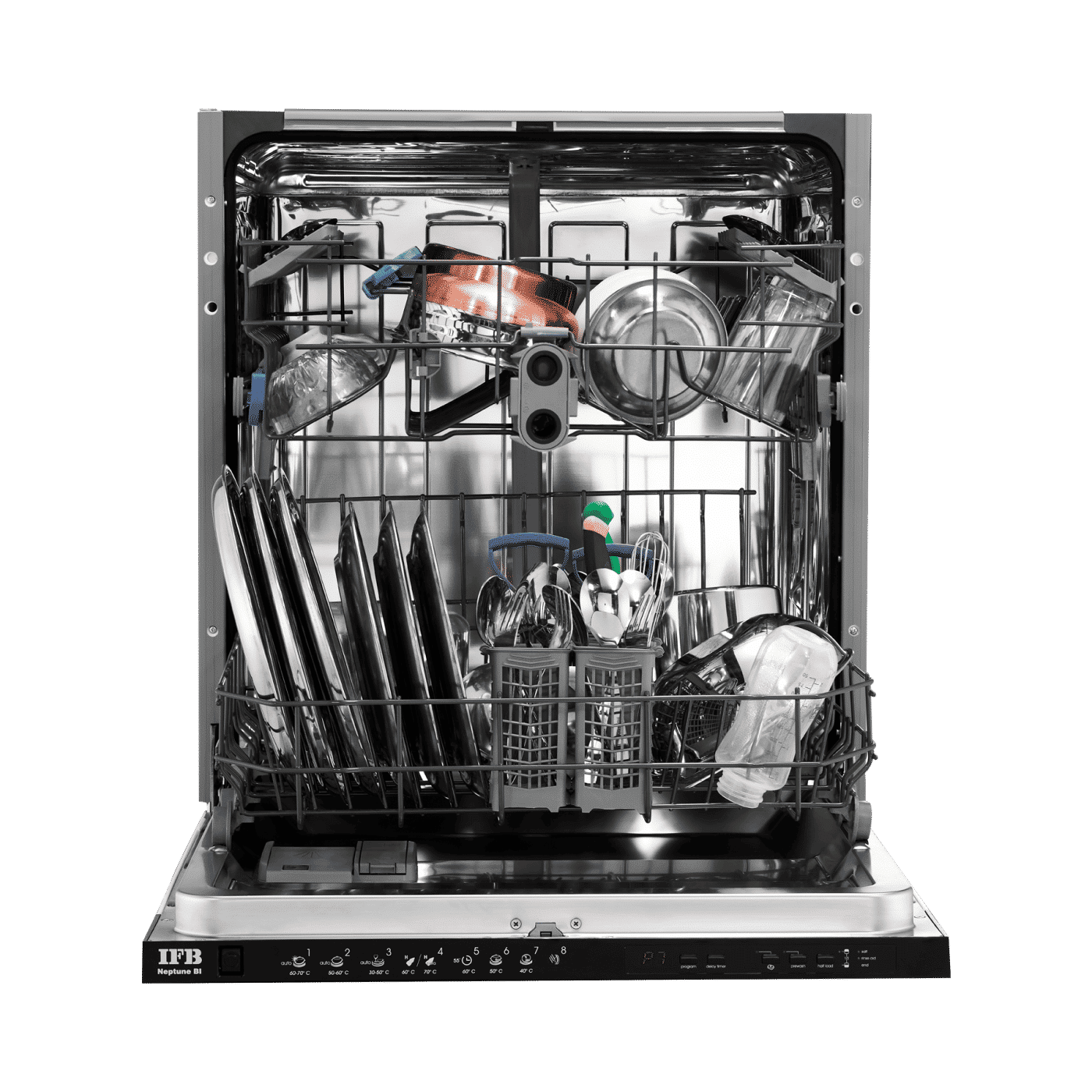 IFB Neptune BI 12 Place Settings Built-in Dishwasher with Hot Water Wash (Silver)_6