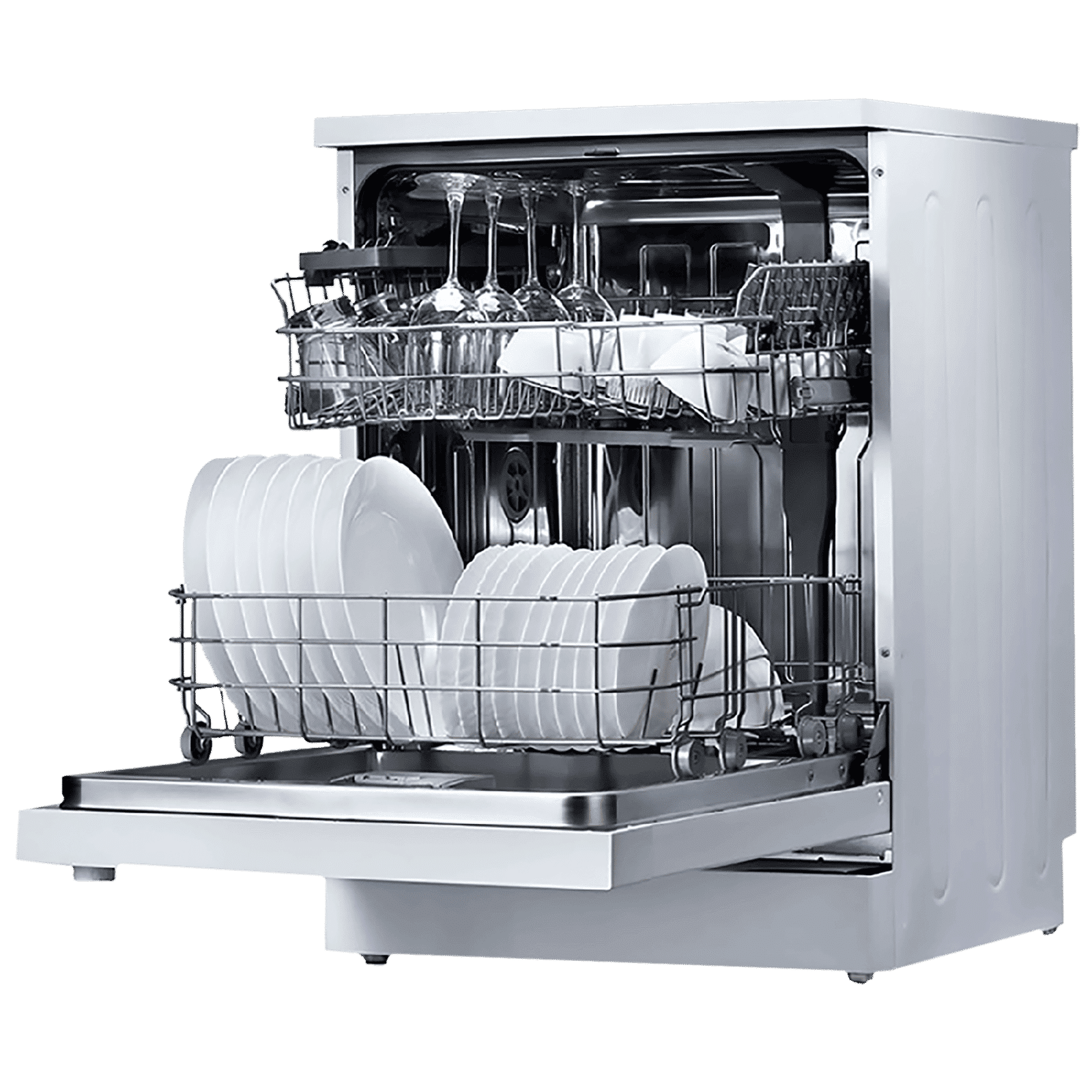 VOLTAS beko 14 Place Settings Free Standing Dishwasher with 2 Spray Levels (No Pre-rinse Required, White)_4