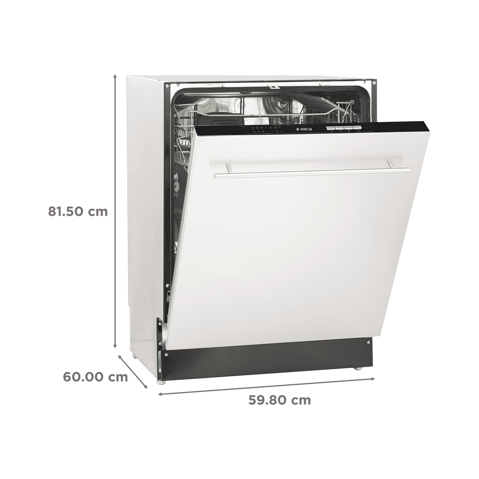 elica WQP12-7711 12 Place Settings Built-in Dishwasher with On Device Control (Stainless Steel)_2