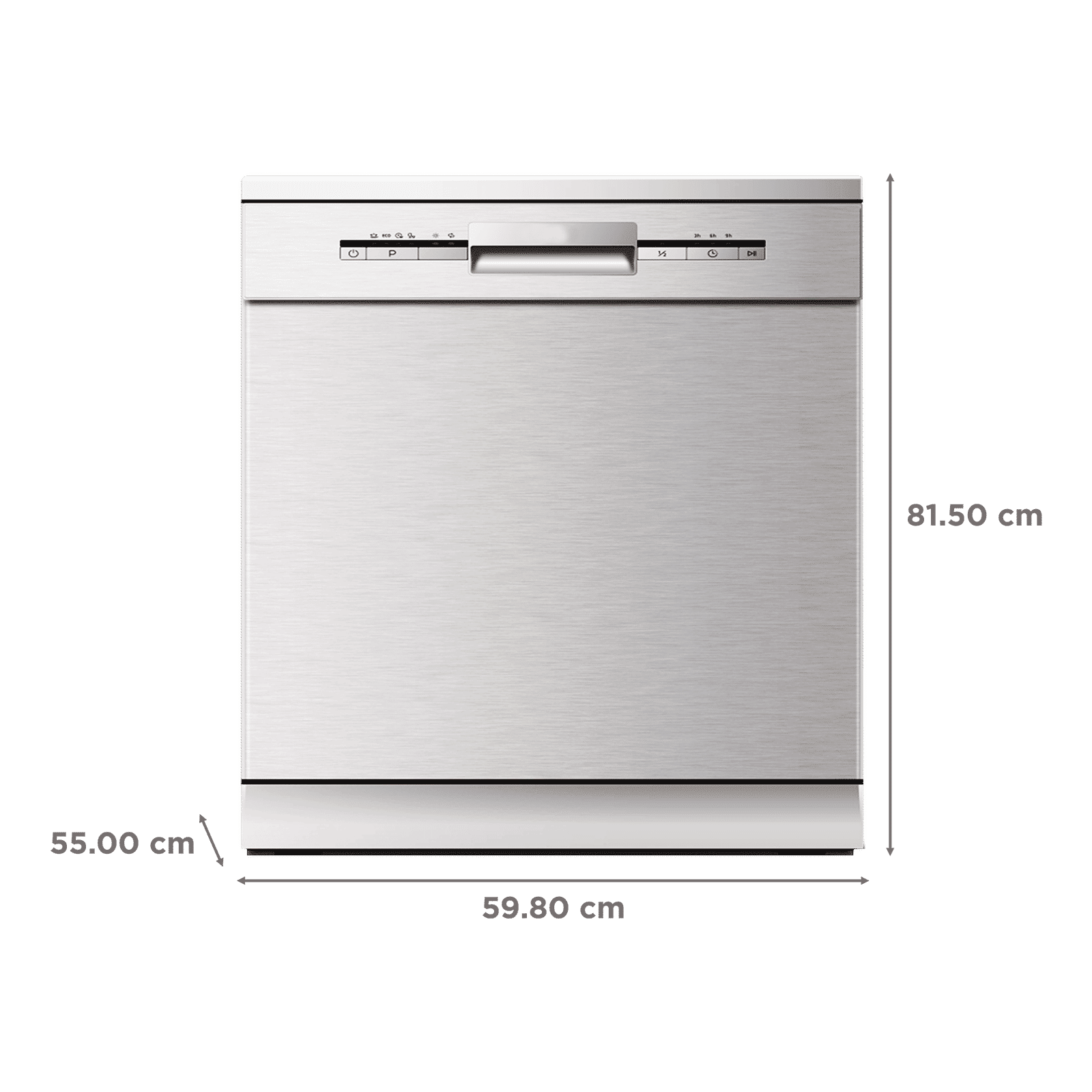 elica WQP12-7735HR 14 Place Settings Built-in Dishwasher with On Device Control (Stainless Steel)_2