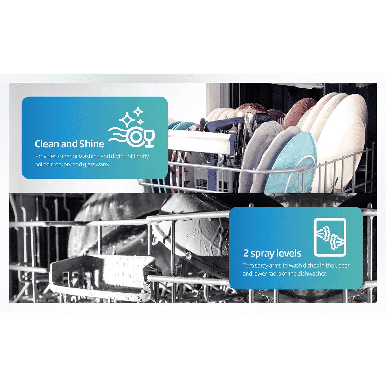 VOLTAS beko 8 Place Settings Free Standing Dishwasher with 2 Spray Levels (No Pre-rinse Required, Black) VOLTAS beko 8 Place Settings Free Standing Dishwasher with 2 Spray Levels (No Pre-rinse Required, Black)_13