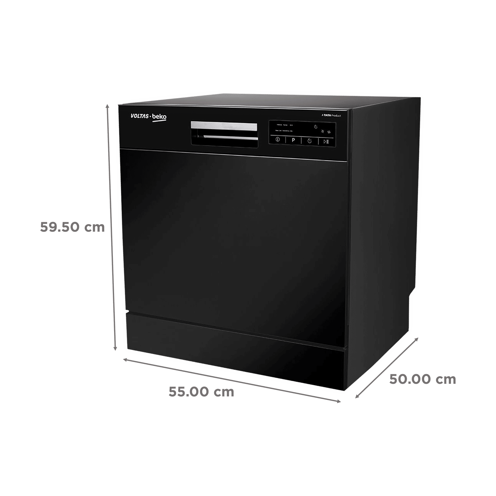 VOLTAS beko 8 Place Settings Free Standing Dishwasher with 2 Spray Levels (No Pre-rinse Required, Black) VOLTAS beko 8 Place Settings Free Standing Dishwasher with 2 Spray Levels (No Pre-rinse Required, Black)_2