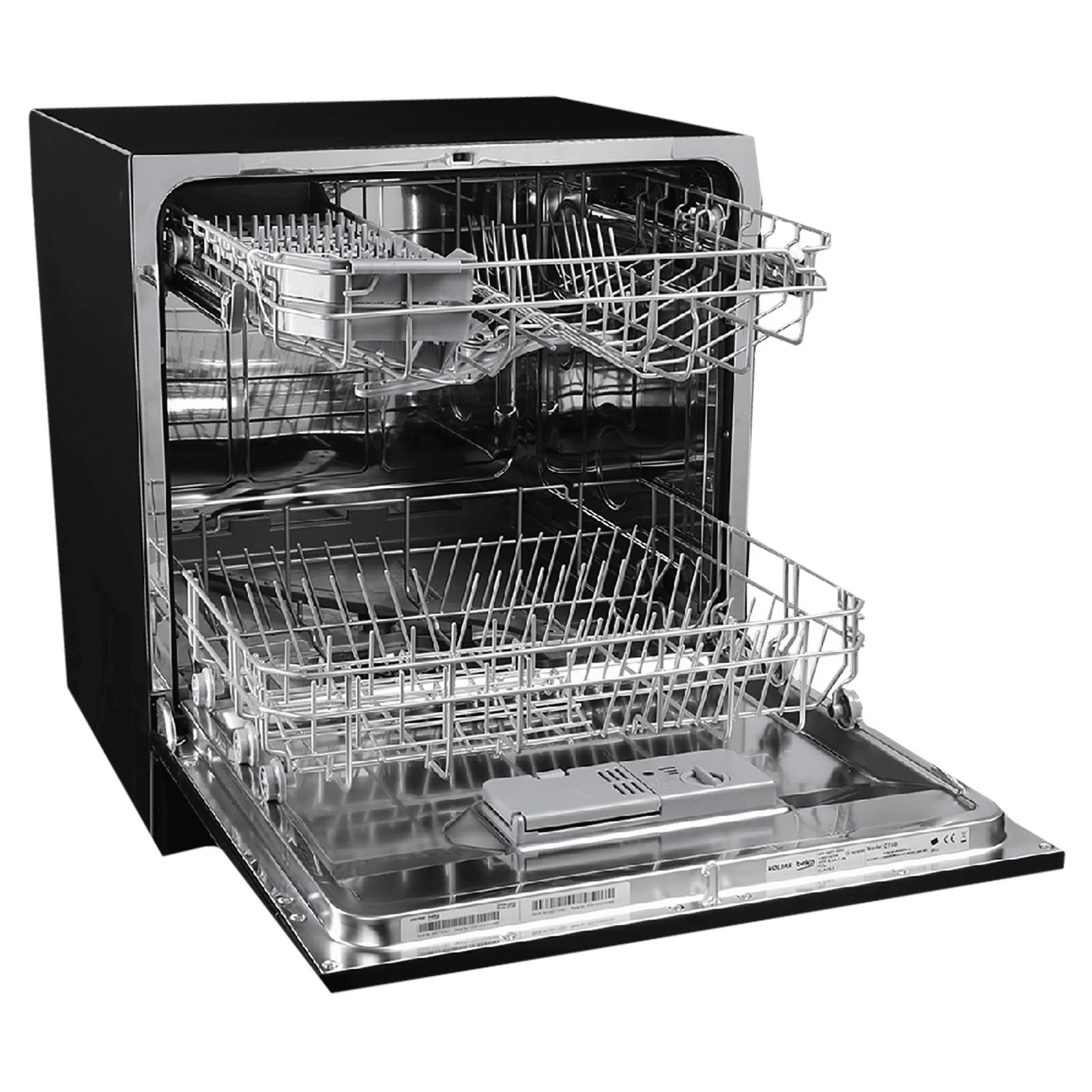 VOLTAS beko 8 Place Settings Free Standing Dishwasher with 2 Spray Levels (No Pre-rinse Required, Black) VOLTAS beko 8 Place Settings Free Standing Dishwasher with 2 Spray Levels (No Pre-rinse Required, Black)_5