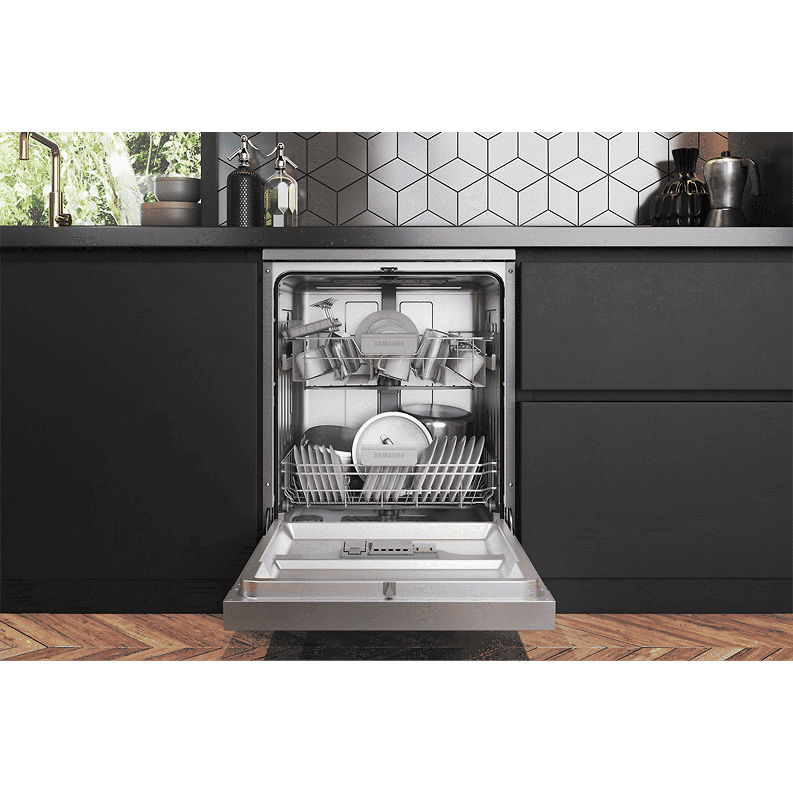 SAMSUNG 13 Place Settings Free Standing Dishwasher with Intensive Wash (Stainless Steel)_15