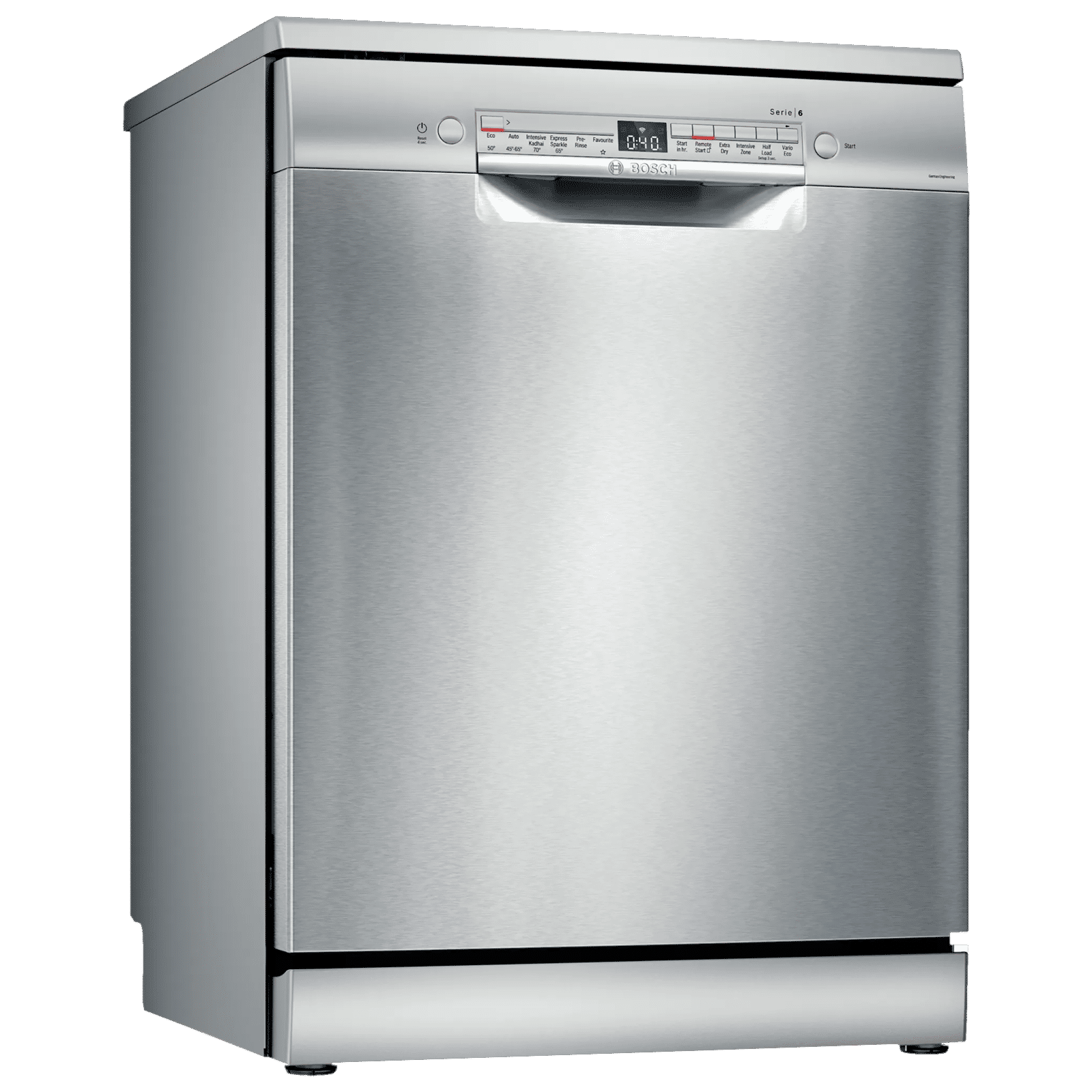 BOSCH Series 6 13 Place Settings Free Standing Dishwasher with Glass Protection Technology (Silver Inox)_1