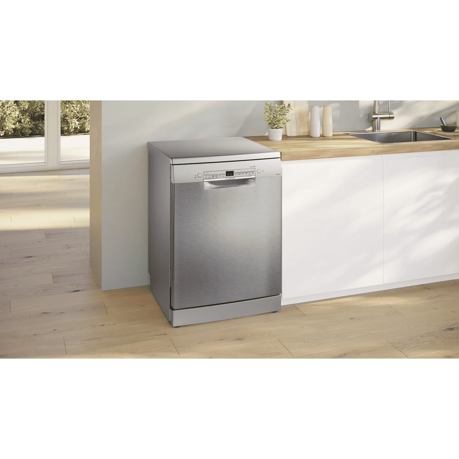 BOSCH Series 6 13 Place Settings Free Standing Dishwasher with Glass Protection Technology (Silver Inox)_12