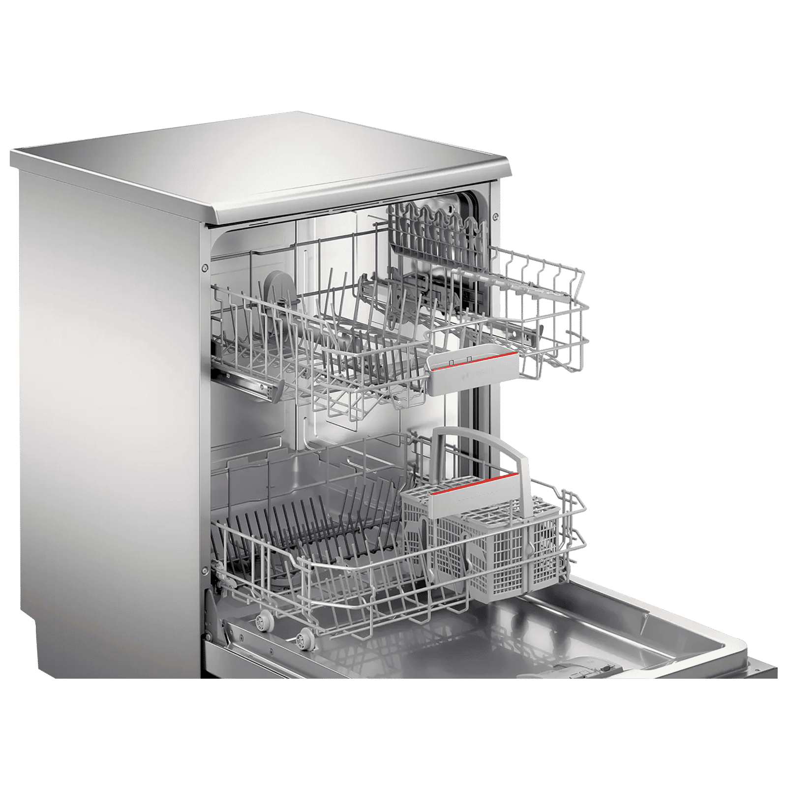 BOSCH Series 6 13 Place Settings Free Standing Dishwasher with Glass Protection Technology (Silver Inox)_5