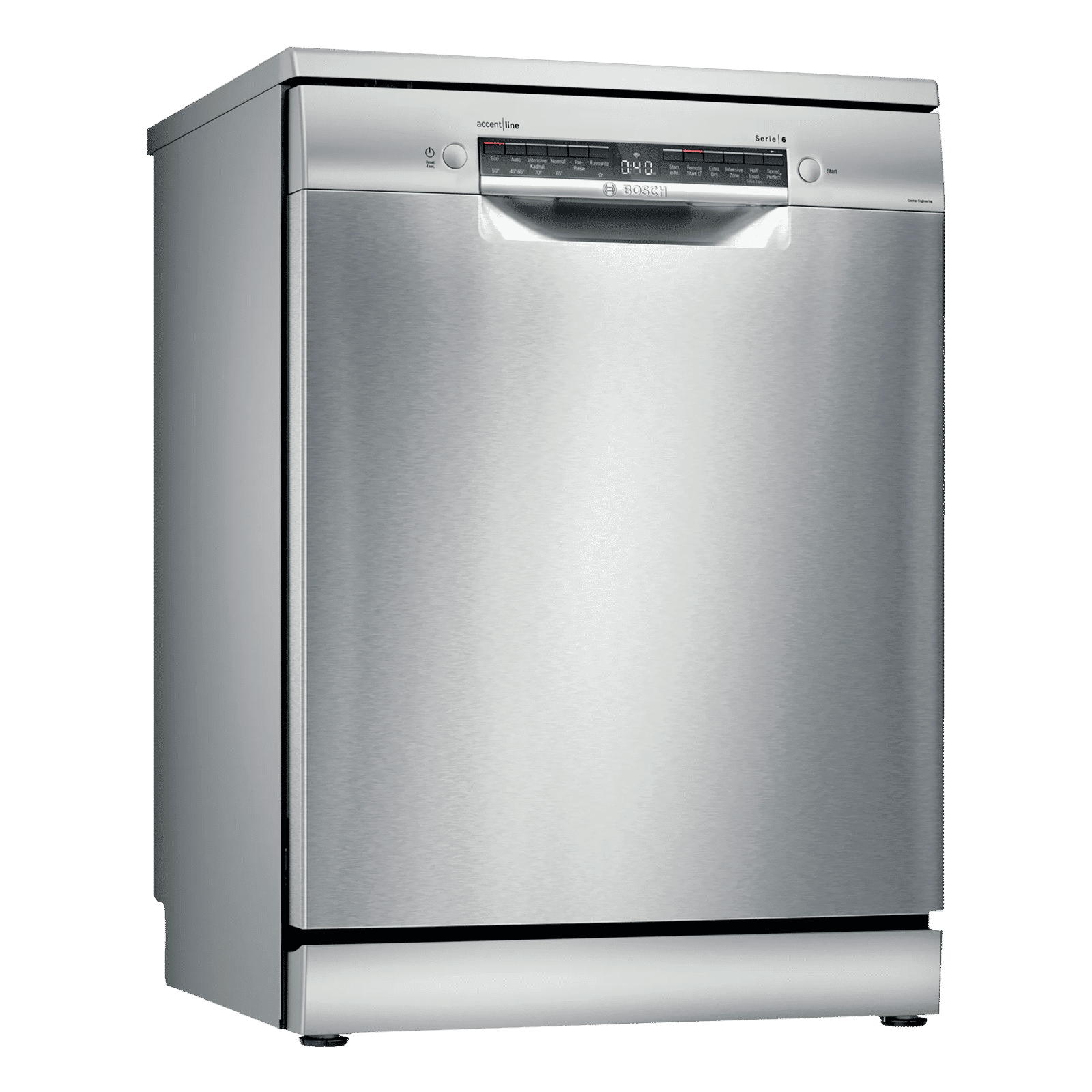 BOSCH Series 6 14 Place Settings Free Standing Dishwasher with Triple Rackmatic System (Silver Inox)_1