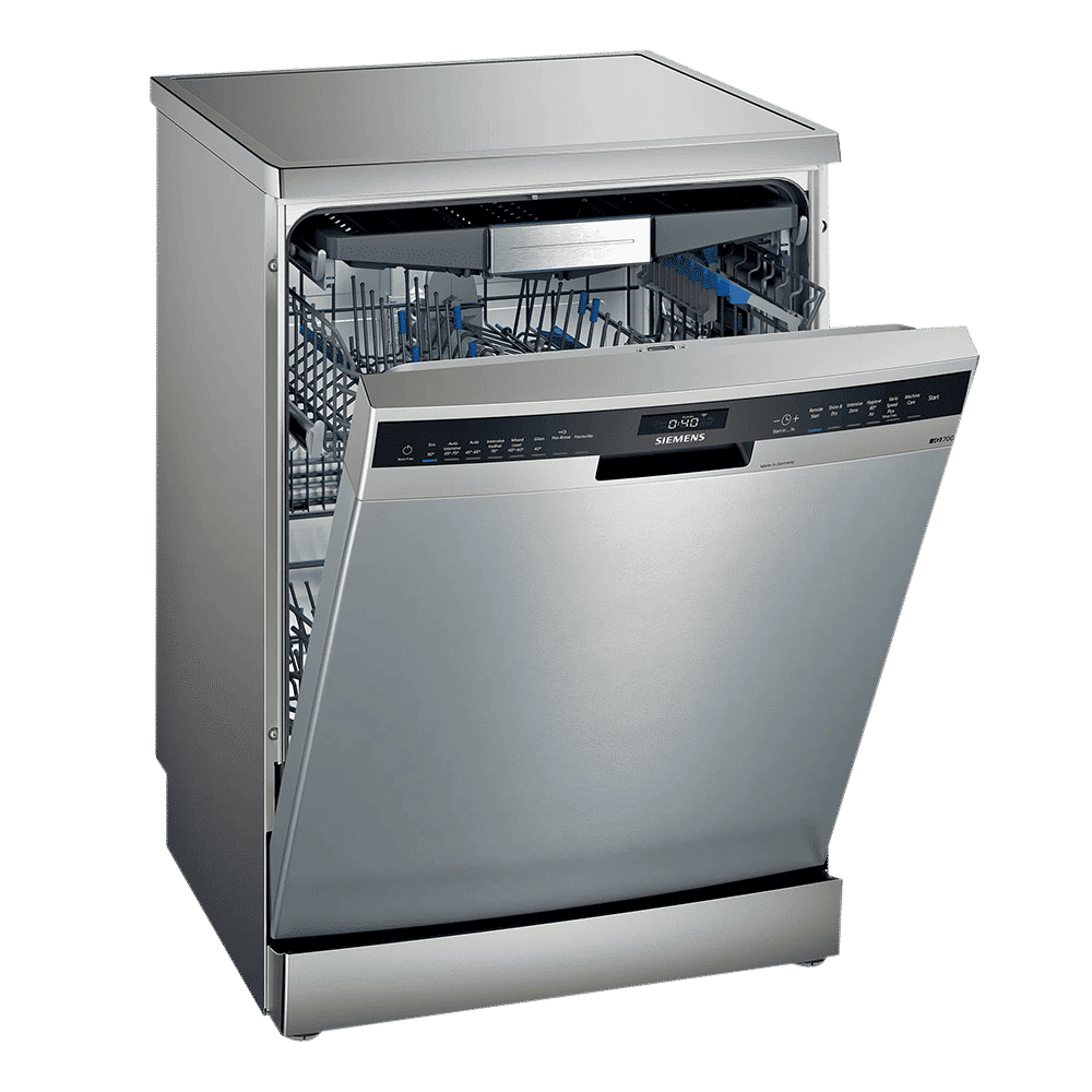 SIEMENS iQ500 14 Place Settings Free Standing Smart Dishwasher with Zeolith Drying Technology (Silver Inox)_3