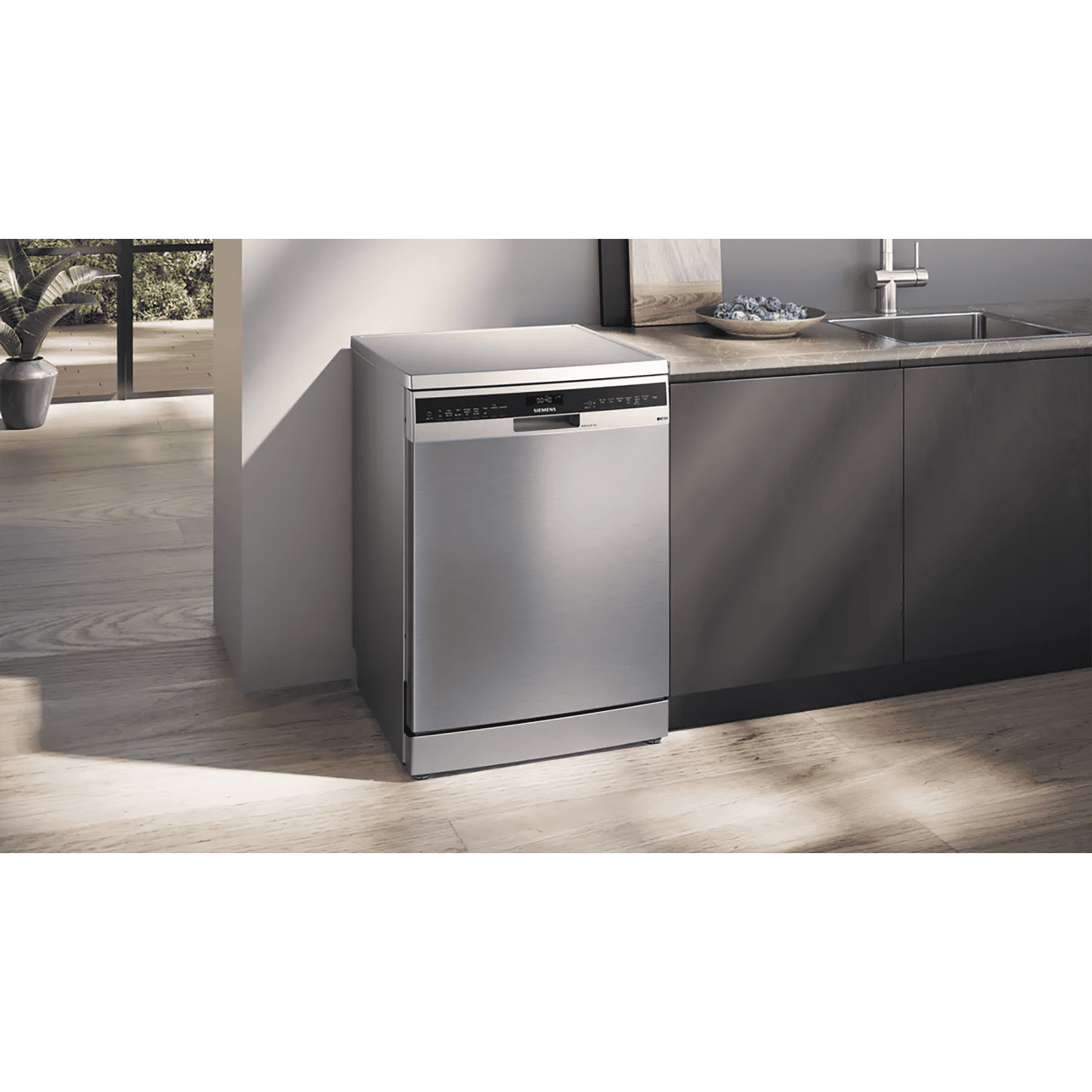 SIEMENS iQ500 14 Place Settings Free Standing Smart Dishwasher with Zeolith Drying Technology (Silver Inox)_5