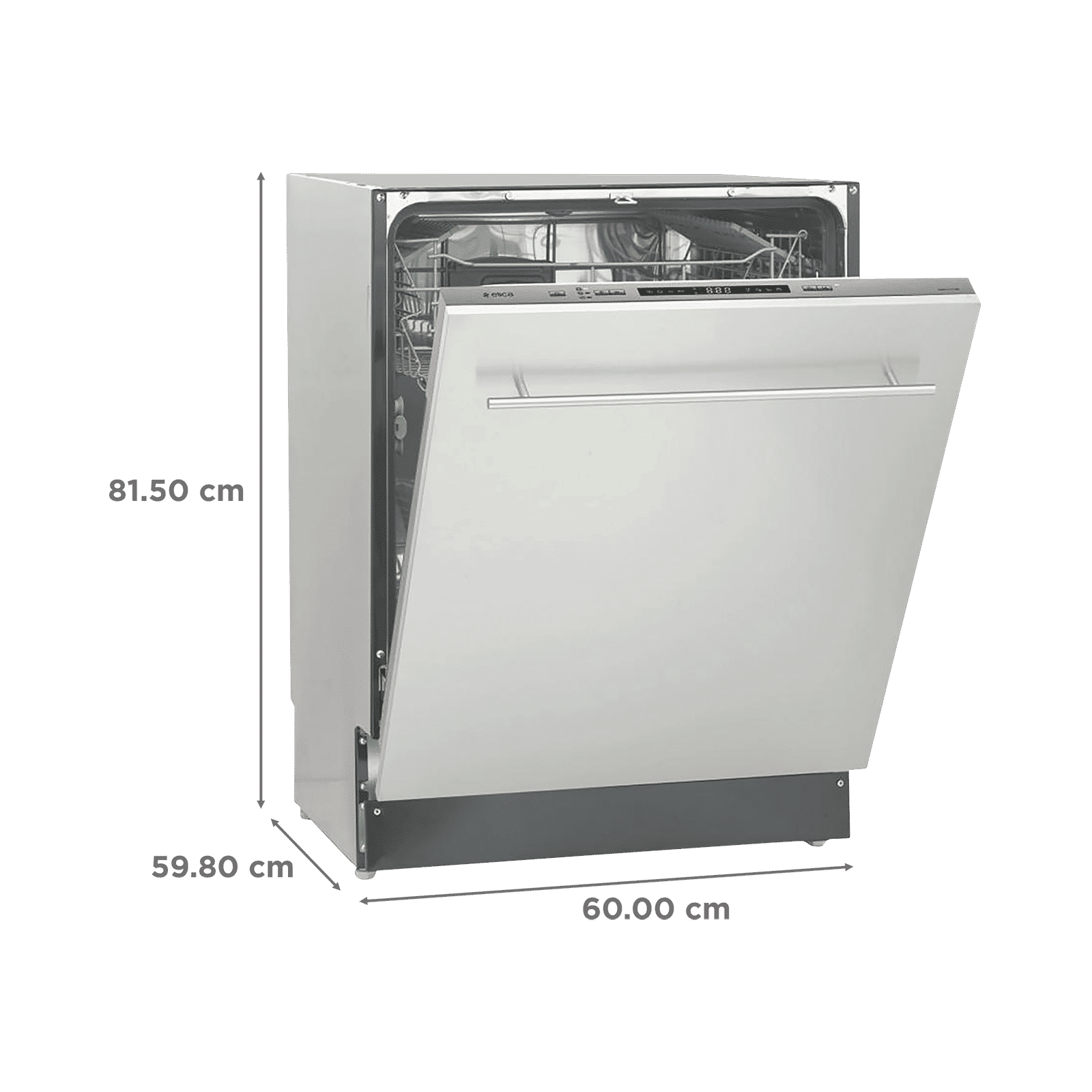 elica WQP12-7713M 14 Place Settings Built-in Dishwasher with Hidden Heating Element (Stainless Steel)_2