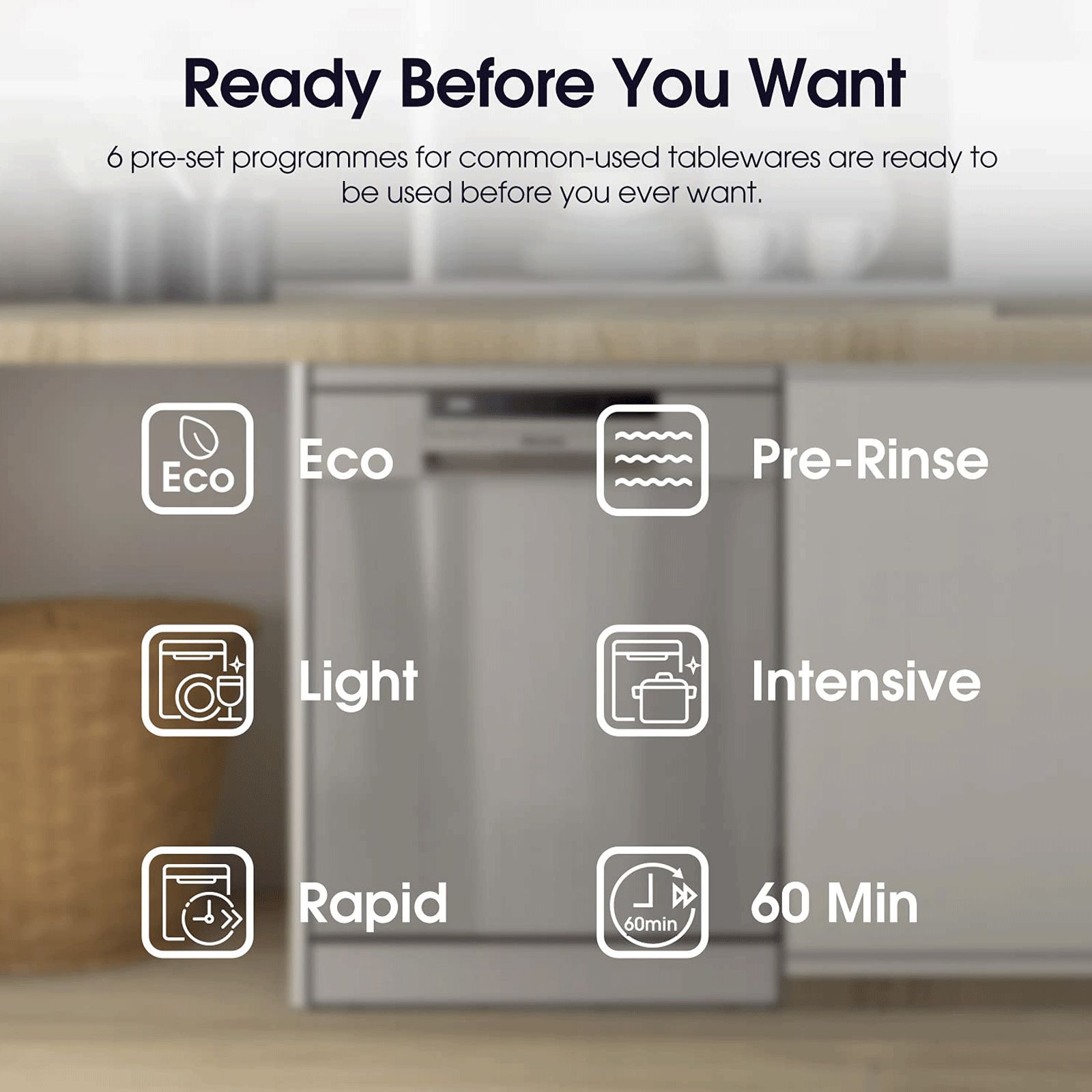 Hisense 15 Place Settings Free Standing Dishwasher with Silent Operation (Stainless Steel)_11