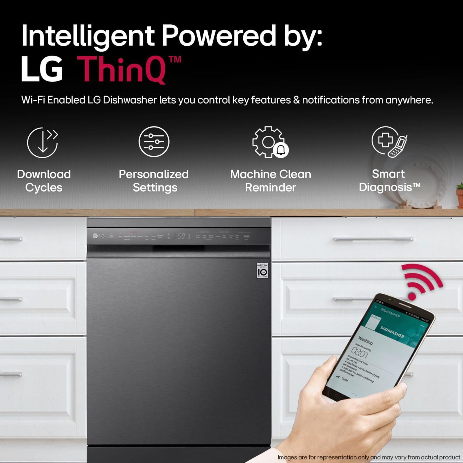 LG DFB424FM 14 Place Settings Free Standing Dishwasher with Inverter Direct Drive (Matt Black) LG DFB424FM 14 Place Settings Free Standing Dishwasher with Inverter Direct Drive (Matt Black)_20