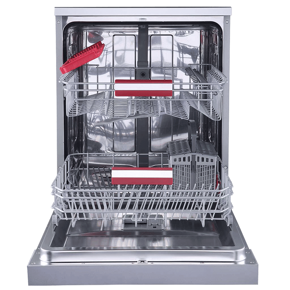 TOSHIBA 14 Place Settings Free Standing Dishwasher with Anti Bacterial Technology (Silver)_5