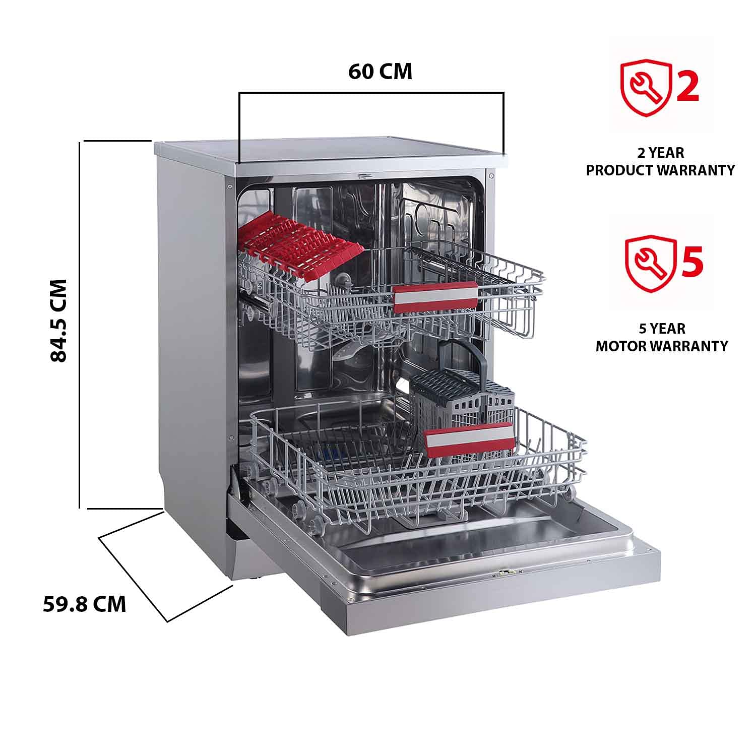 TOSHIBA 14 Place Settings Free Standing Dishwasher with Anti Bacterial Technology (Silver) TOSHIBA 14 Place Settings Free Standing Dishwasher with Anti Bacterial Technology (Silver)_10