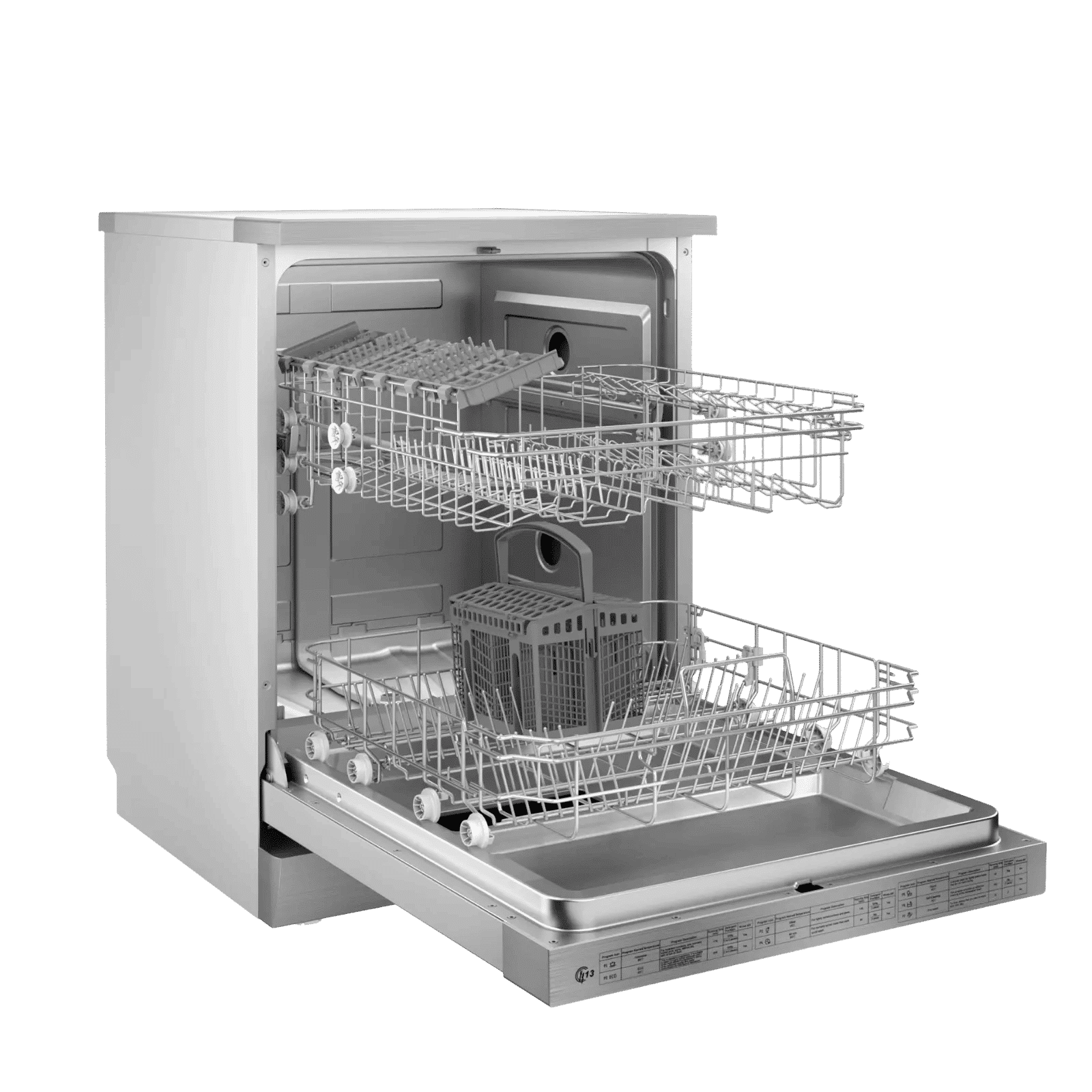 Midea TORRINO 13 Place Settings Free Standing Dishwasher with Intensive Wash Sanitization (Silver)_16