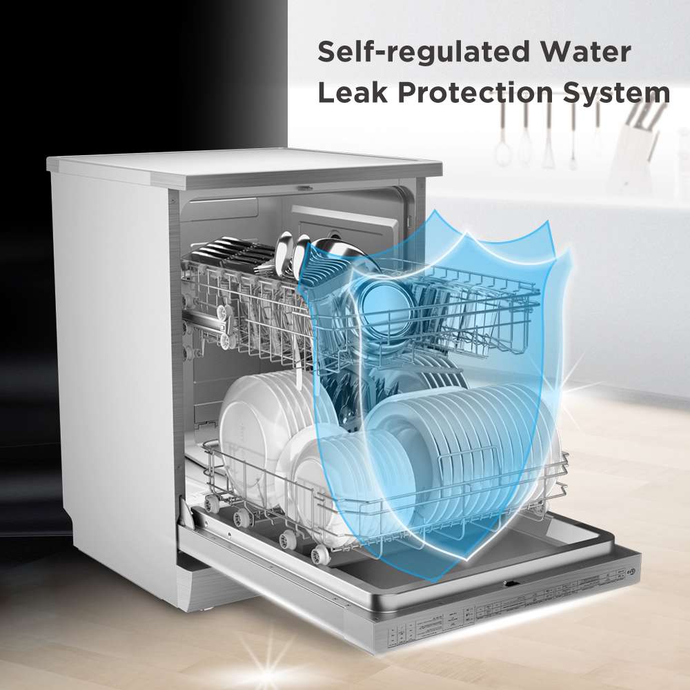 Midea TORRINO 13 Place Settings Free Standing Dishwasher with Intensive Wash Sanitization (Silver)_18