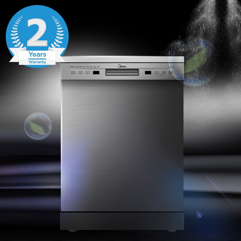 Midea TORRINO 13 Place Settings Free Standing Dishwasher with Intensive Wash Sanitization (Silver)_8