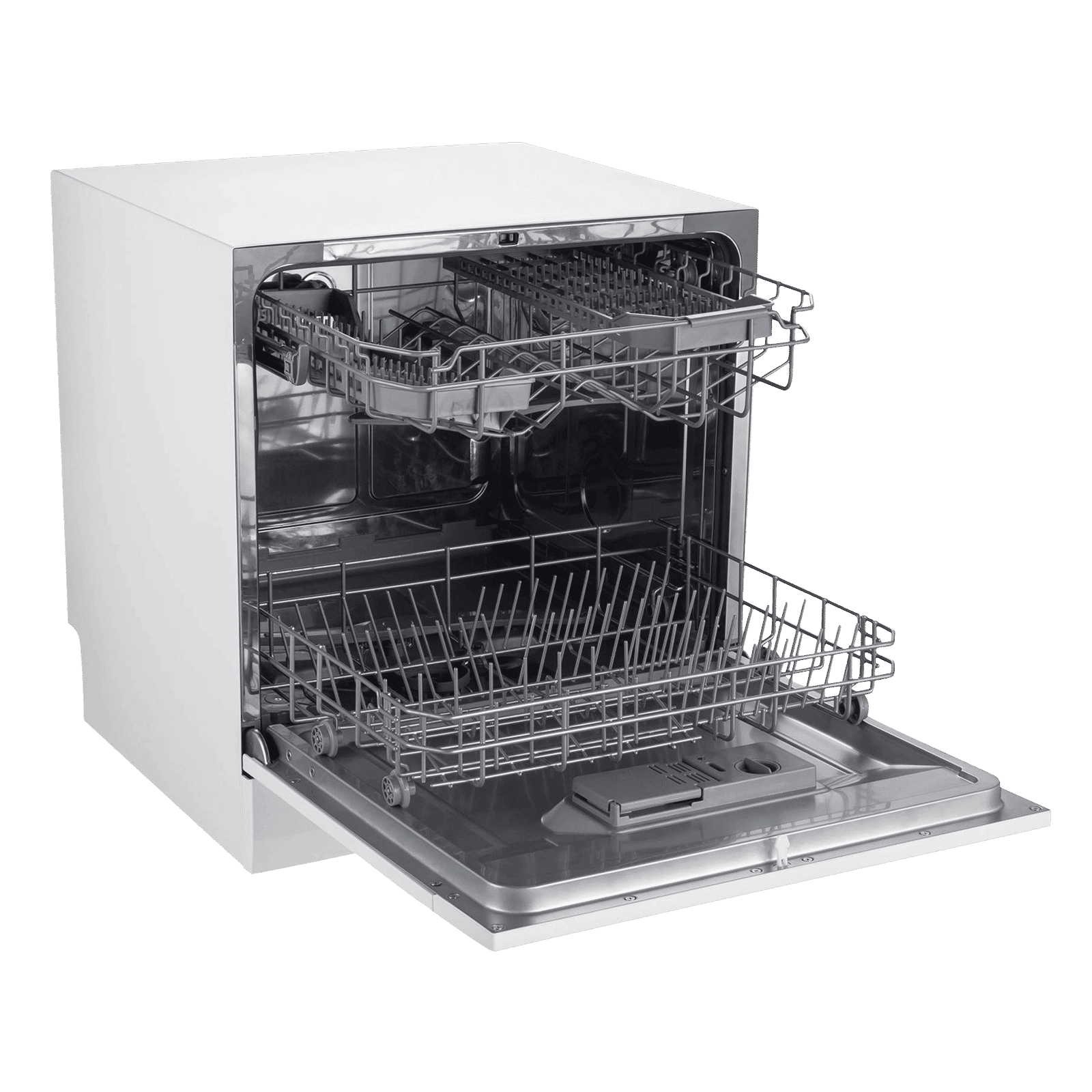 Midea 8 Place Settings Free Standing Dishwasher with Smart Power Off Memory (No Pre-rinse Required, Silver)_5