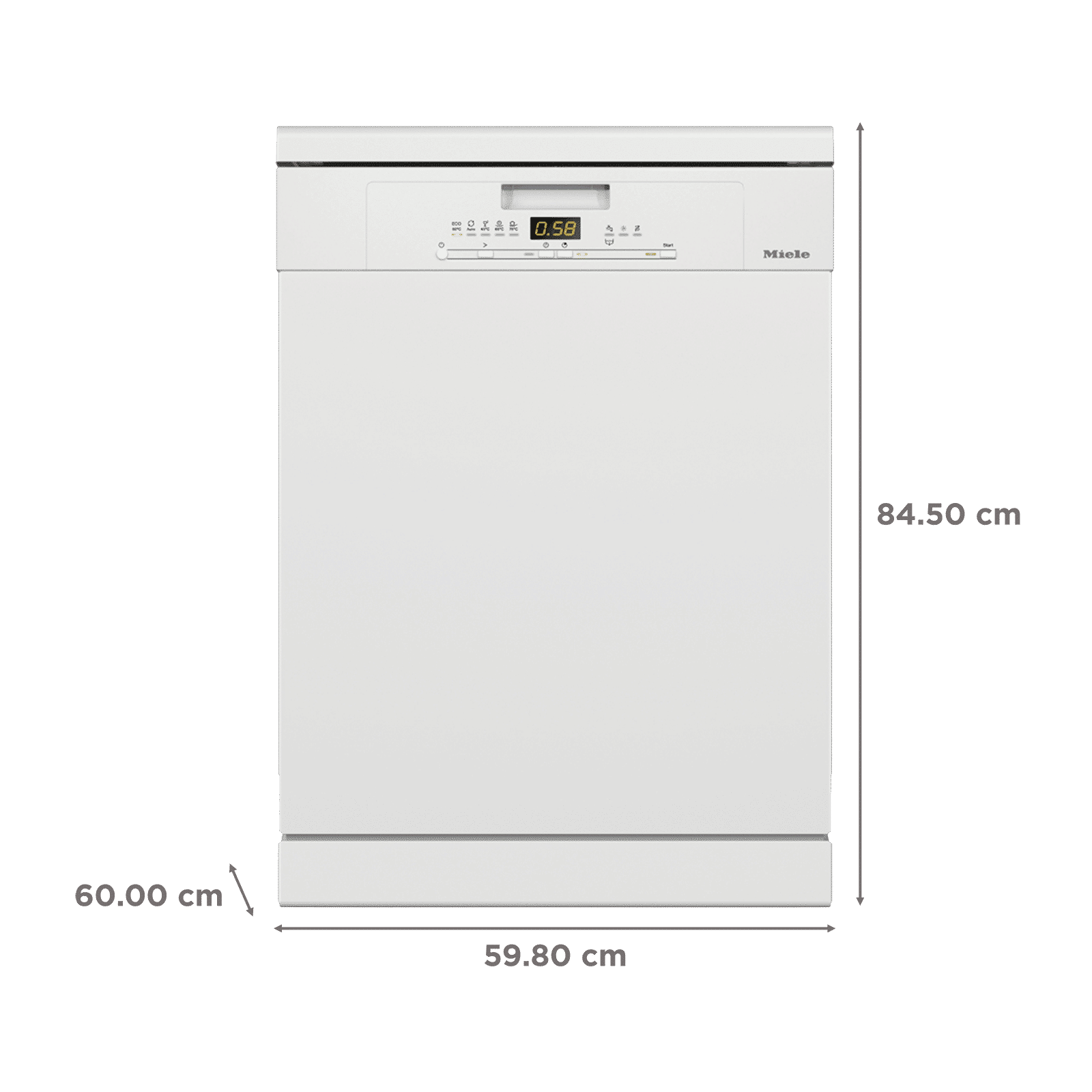 Miele G 5000 SC Active 14 Place Settings Free Standing Dishwasher with Eco Power Technology (Brilliant White)_2