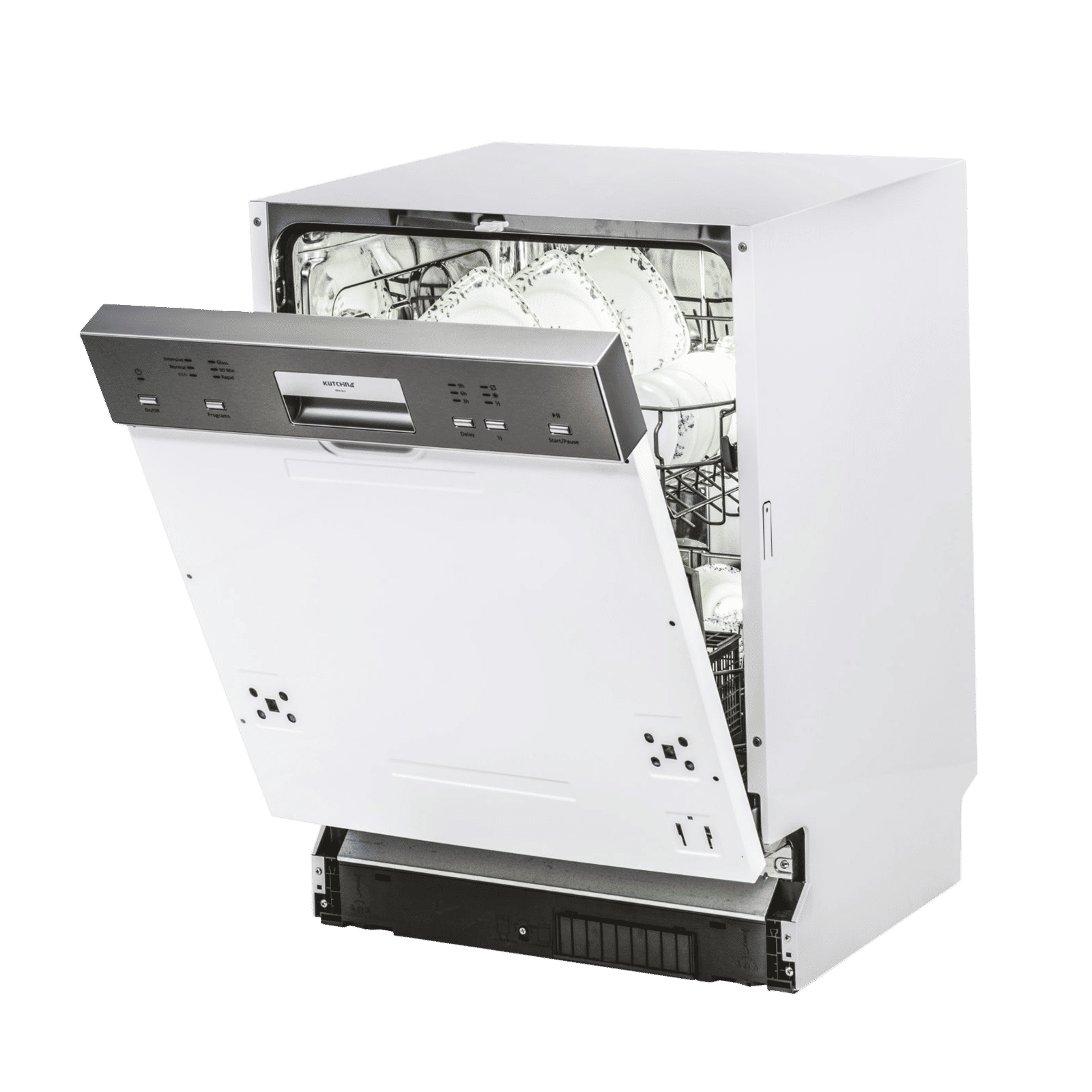 Kutchina KEN DLX 12 Place Settings Built-in Dishwasher with Digital Display Interface (White)_1