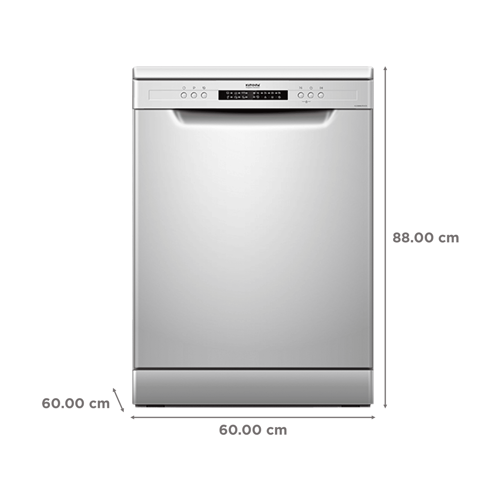 Kutchina KLEANMATE ECO 12 Place Settings Free Standing Dishwasher with Height Adjustable Tray (Light Grey)_2