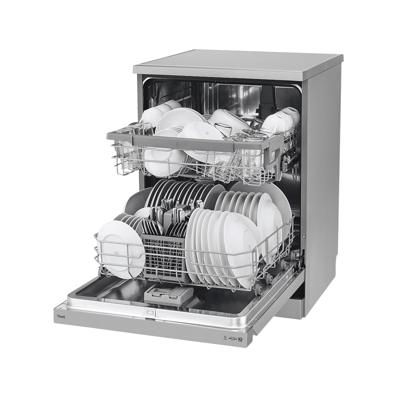 LG 14 Place Settings Free Standing Dishwasher with Inverter Direct Drive (Silver)_10