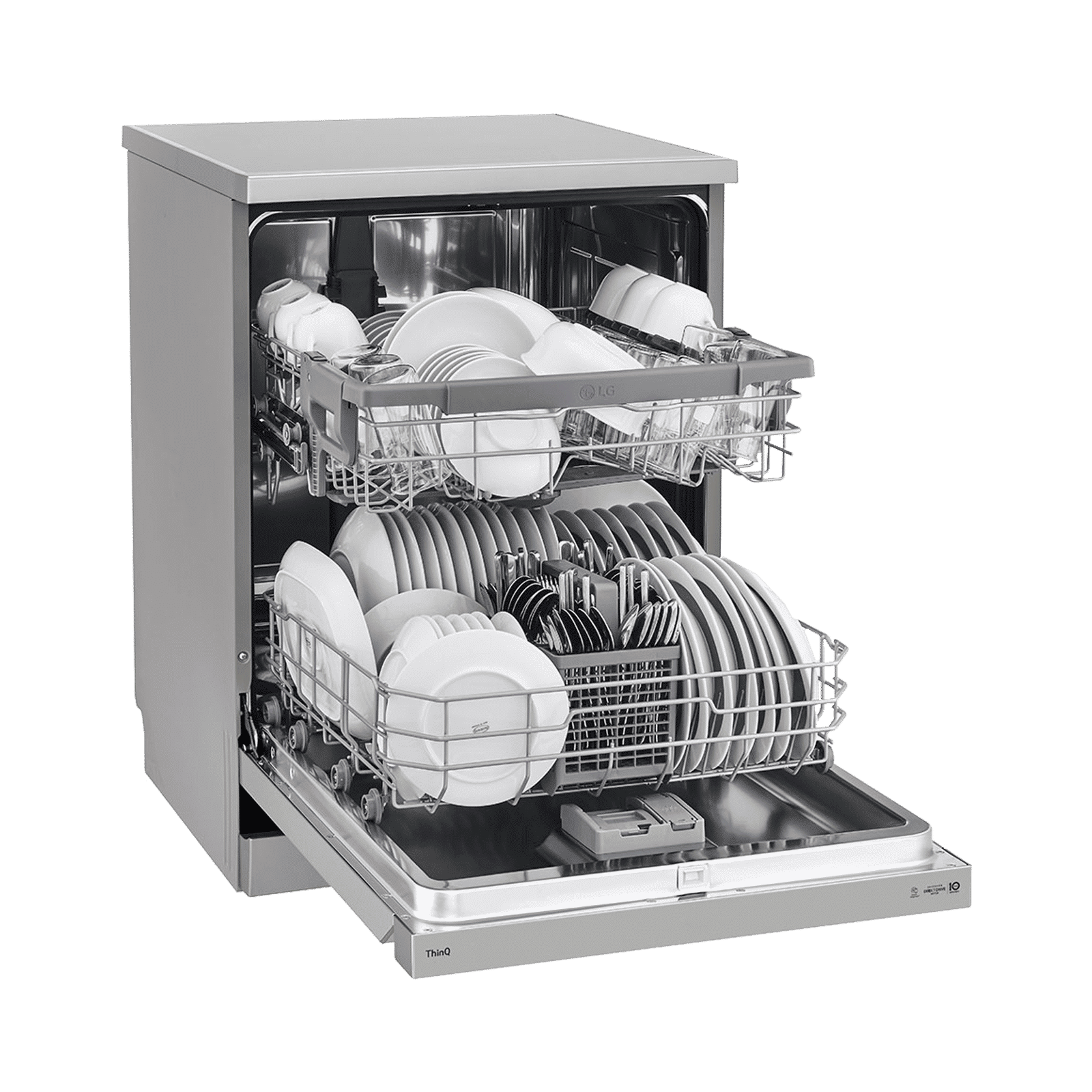 LG 14 Place Settings Free Standing Dishwasher with Inverter Direct Drive (Silver)_7