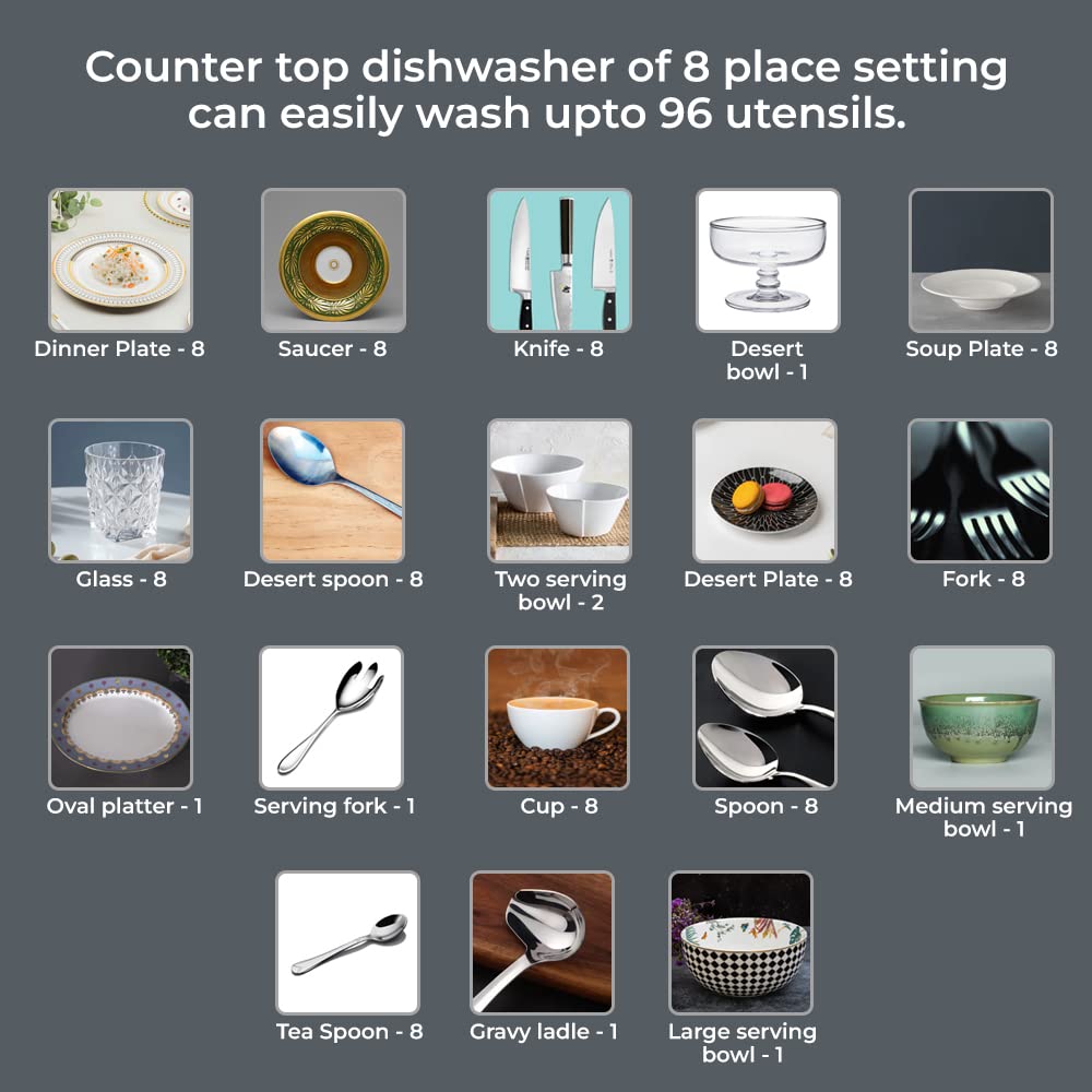 SHARP 8 Place Settings Free Standing Dishwasher with Ultra Hygiene Technology (Inox) SHARP 8 Place Settings Free Standing Dishwasher with Ultra Hygiene Technology (Inox)_9