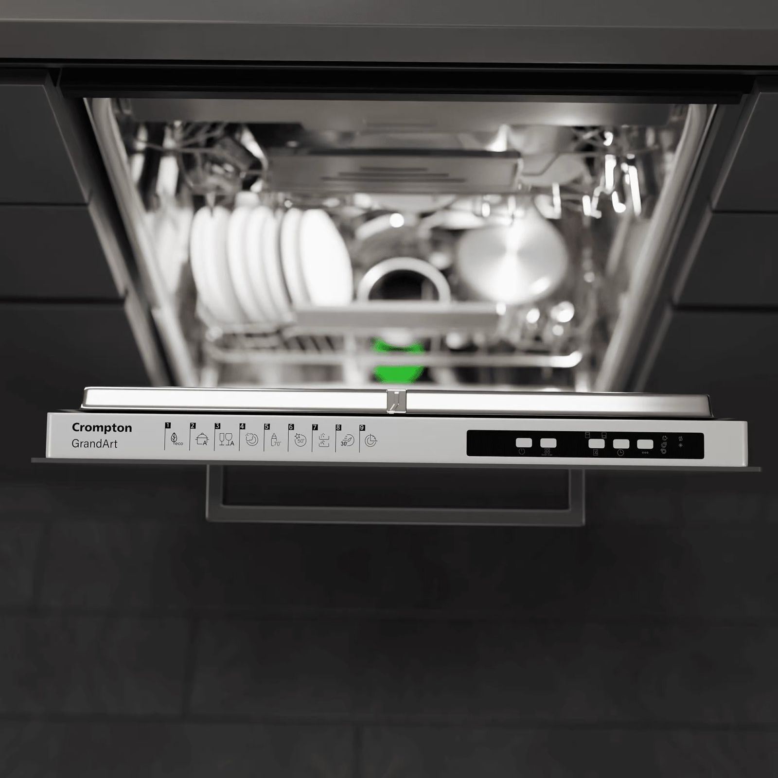 Crompton GrandArt 15 Place Settings Free Standing Dishwasher with Pure Beam Plus Technology (Black)_8