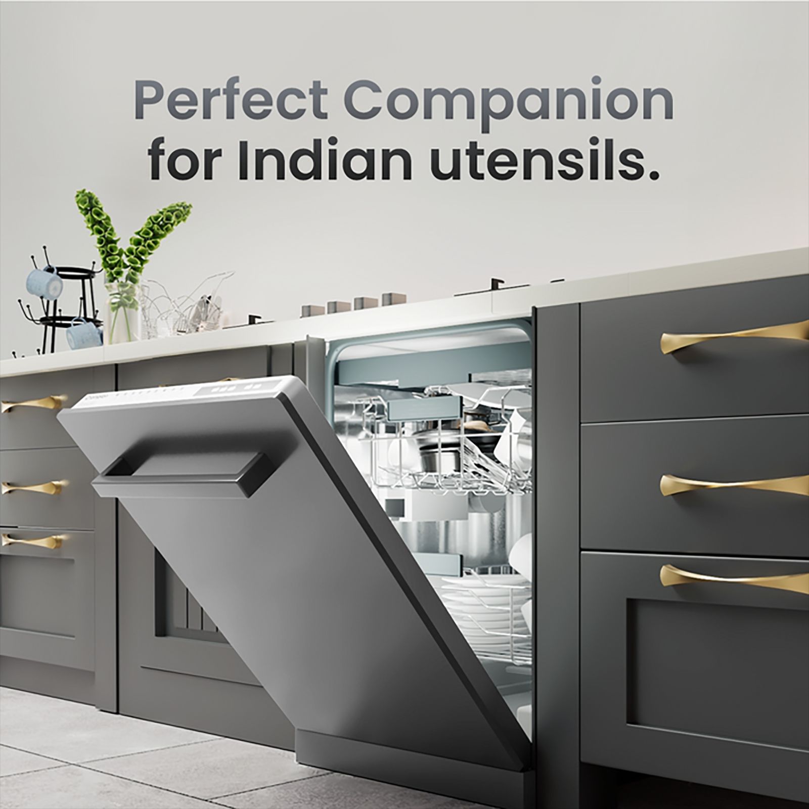 Crompton GrandArt 15 Place Settings Free Standing Dishwasher with Pure Beam Plus Technology (Black)_9