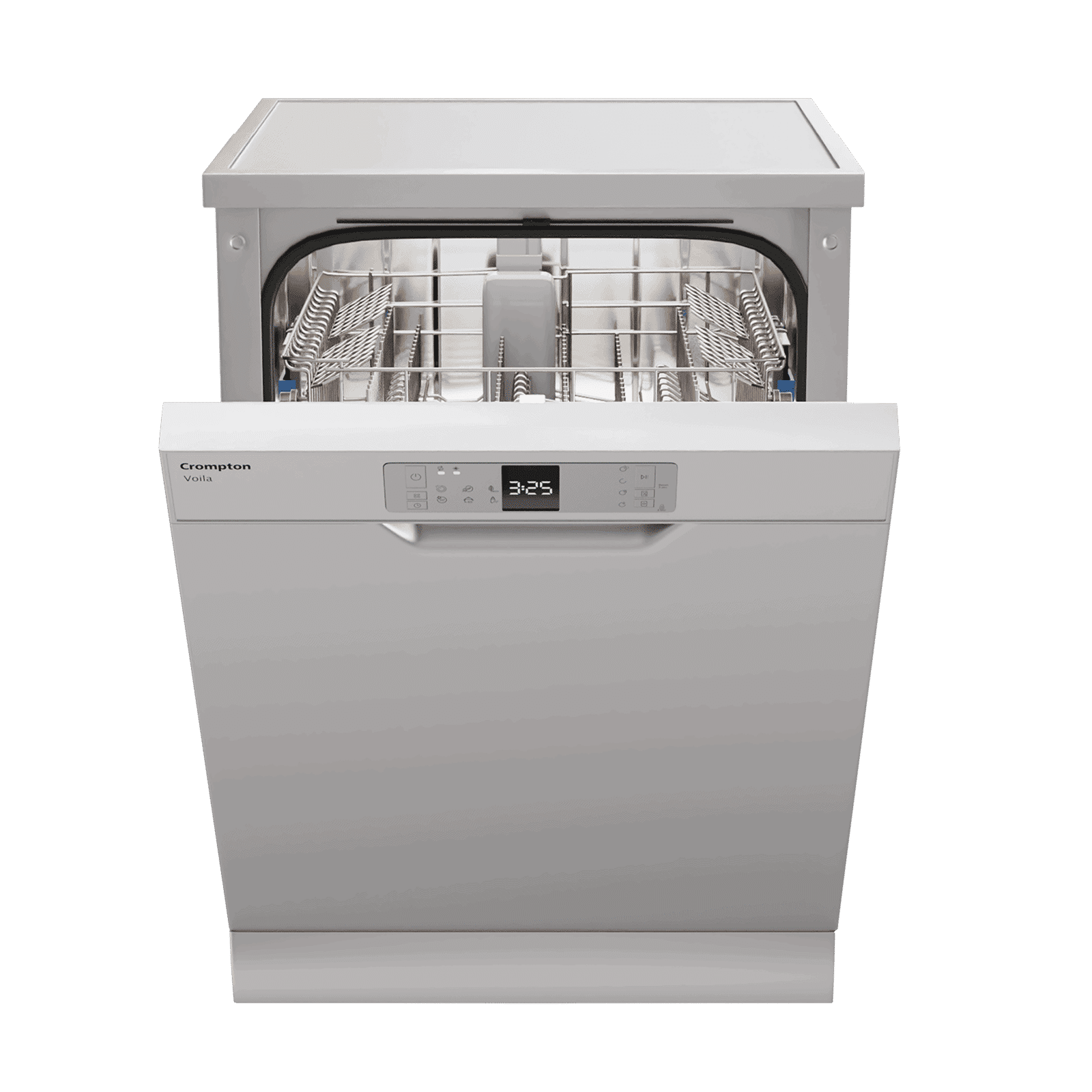 Crompton Voila 12 Place Settings Free Standing Dishwasher with Super Active Drying System (Dark Silver)_7