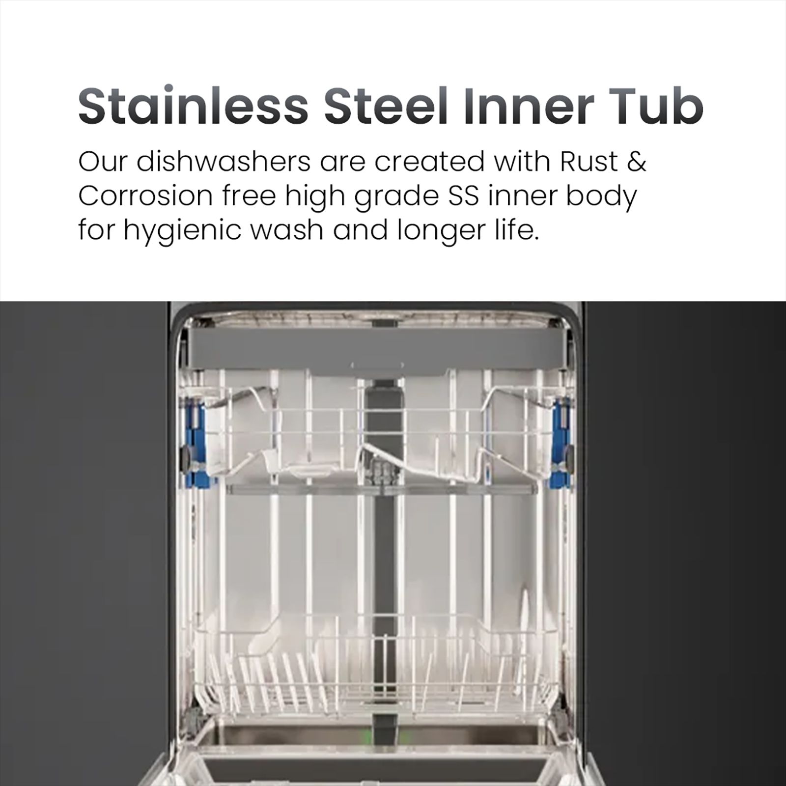 Crompton Voila 12 Place Settings Free Standing Dishwasher with Super Active Drying System (Dark Silver)_15