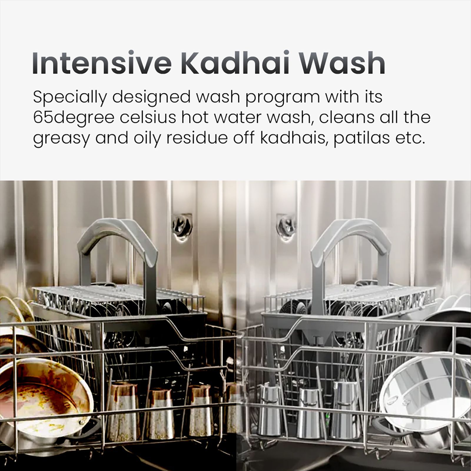 Crompton Voila 14 Place Settings Free Standing Dishwasher with Steam Wash (Dark Silver)_10