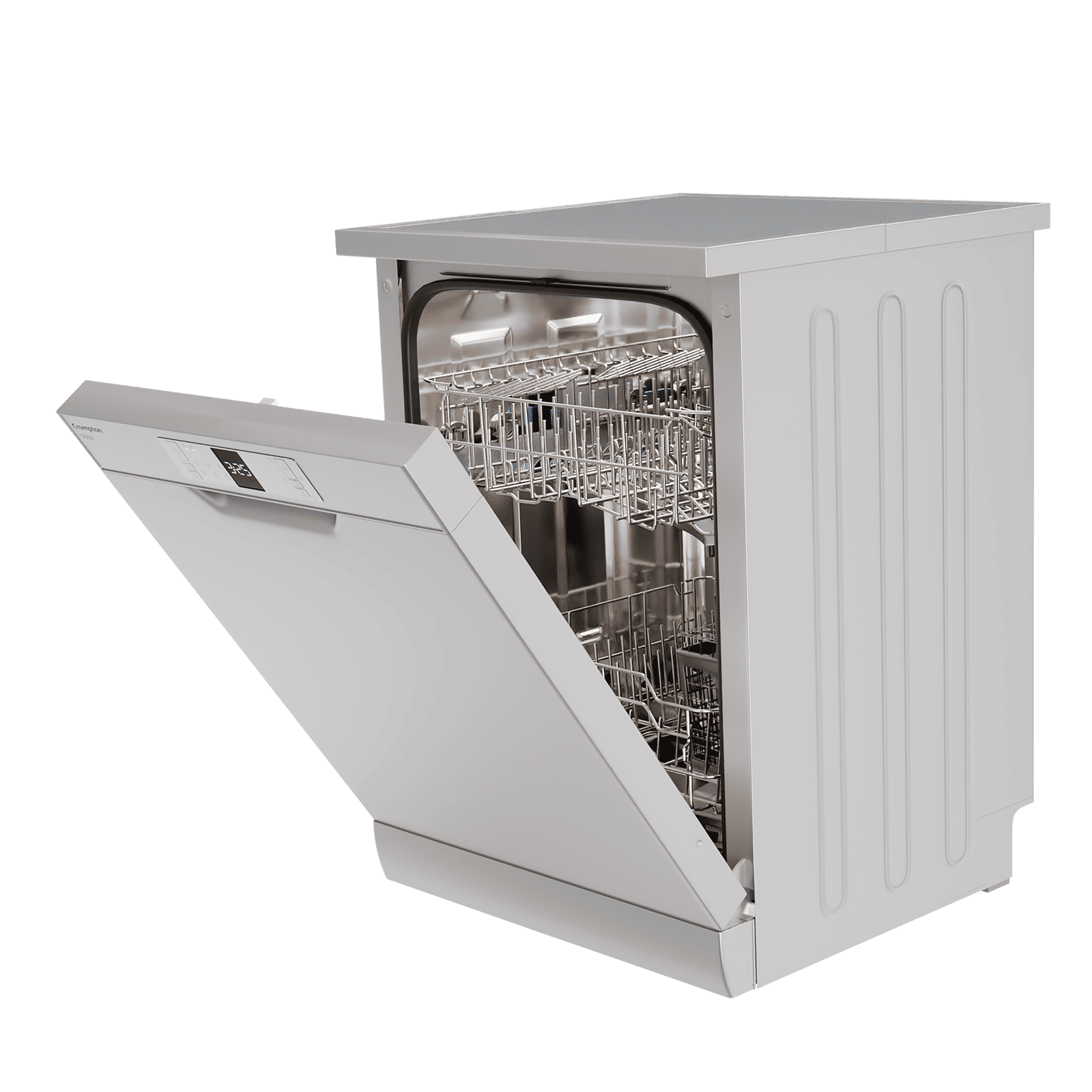 Crompton Voila 14 Place Settings Free Standing Dishwasher with Steam Wash (Dark Silver)_5