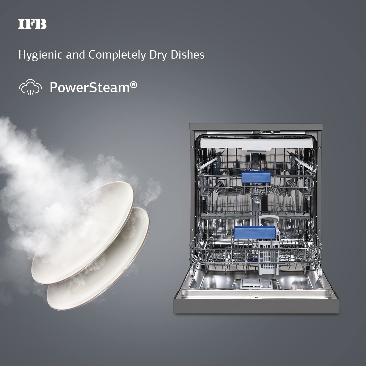 IFB Neptune VX2 Plus 16 Place Settings Free Standing Dishwasher with Hot Water Wash (Inox Grey)_9