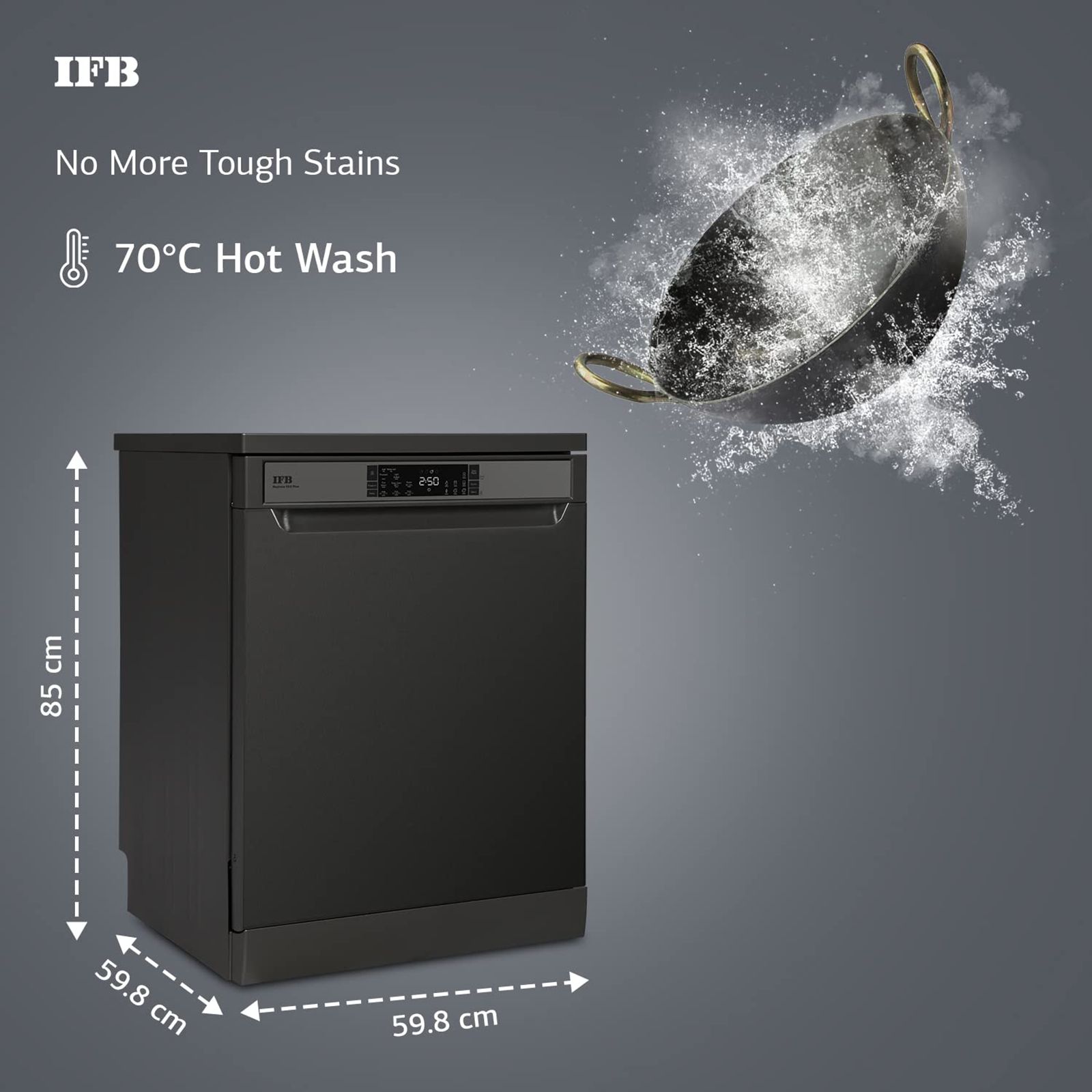IFB Neptune VX2 Plus 16 Place Settings Free Standing Dishwasher with Hot Water Wash (Inox Grey)_13