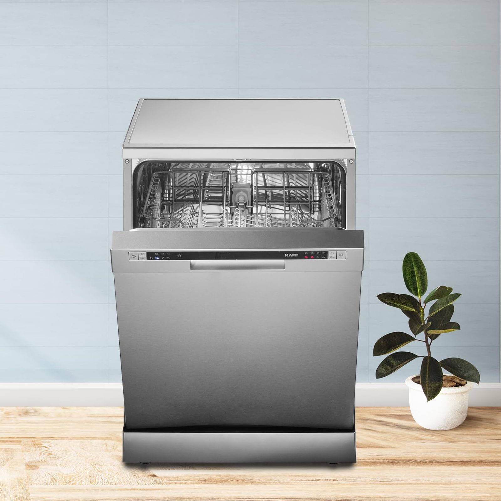 KAFF DW VETRA 60 12 Place Settings Free Standing Dishwasher with 3 Stage Filtration (No Pre-rinse Required, Silver)_9