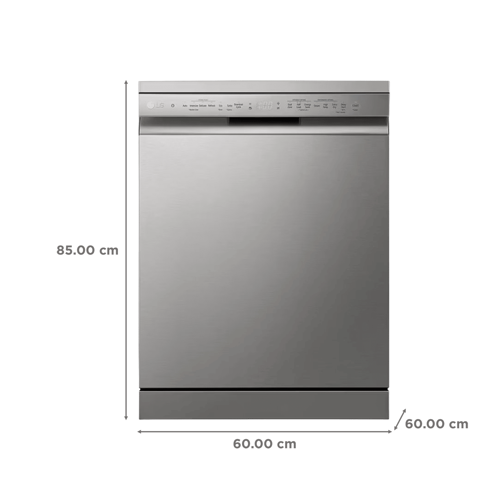 LG DFB512FP 14 Place Settings Free Standing Dishwasher with Inverter Direct Drive Technology (No Pre-rinse Required, Platinum Silver)_2