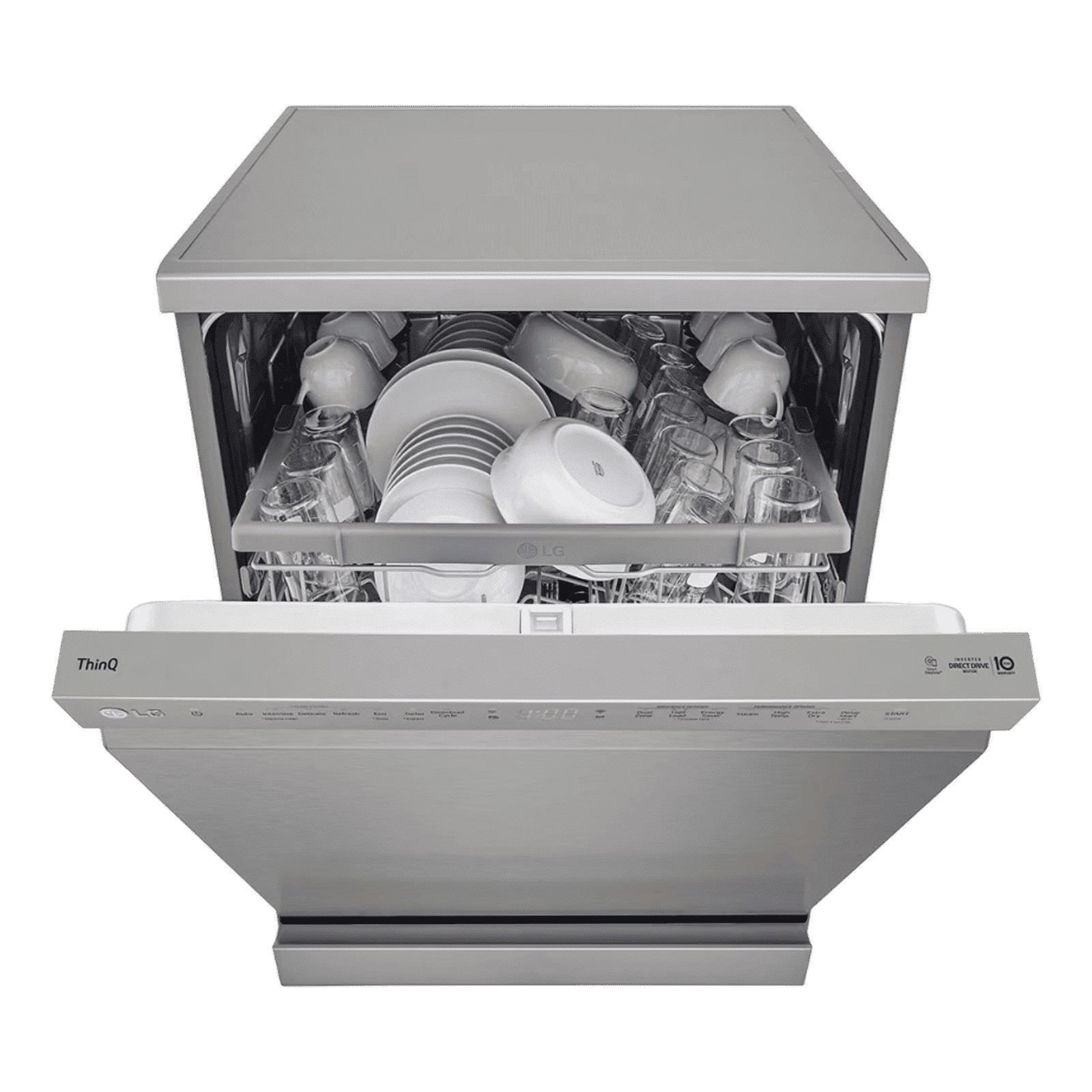 LG DFB512FP 14 Place Settings Free Standing Dishwasher with Inverter Direct Drive Technology (No Pre-rinse Required, Platinum Silver)_7