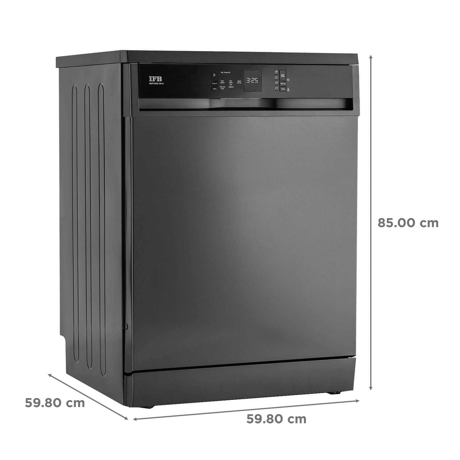 IFB Neptune VX 14 Place Settings Free Standing Dishwasher with Hot Water Wash (No Pre-rinse Required, Grey)_2